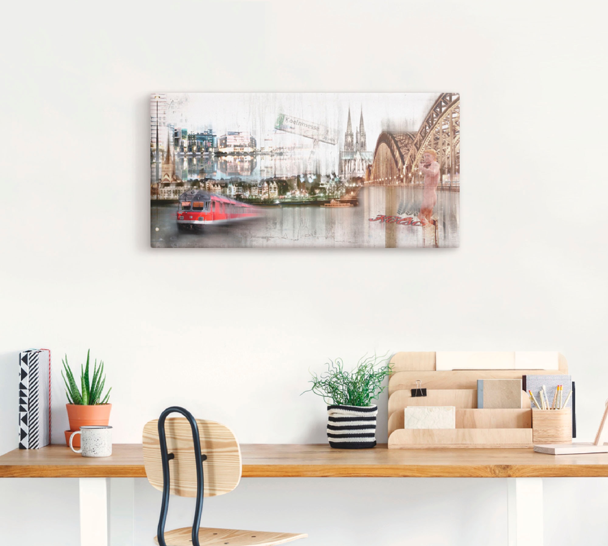 Artland Wandbild »Köln Skyline Collage I«, Deutschland, (1 St.), als Leinwandbild, Poster in verschied. Größen