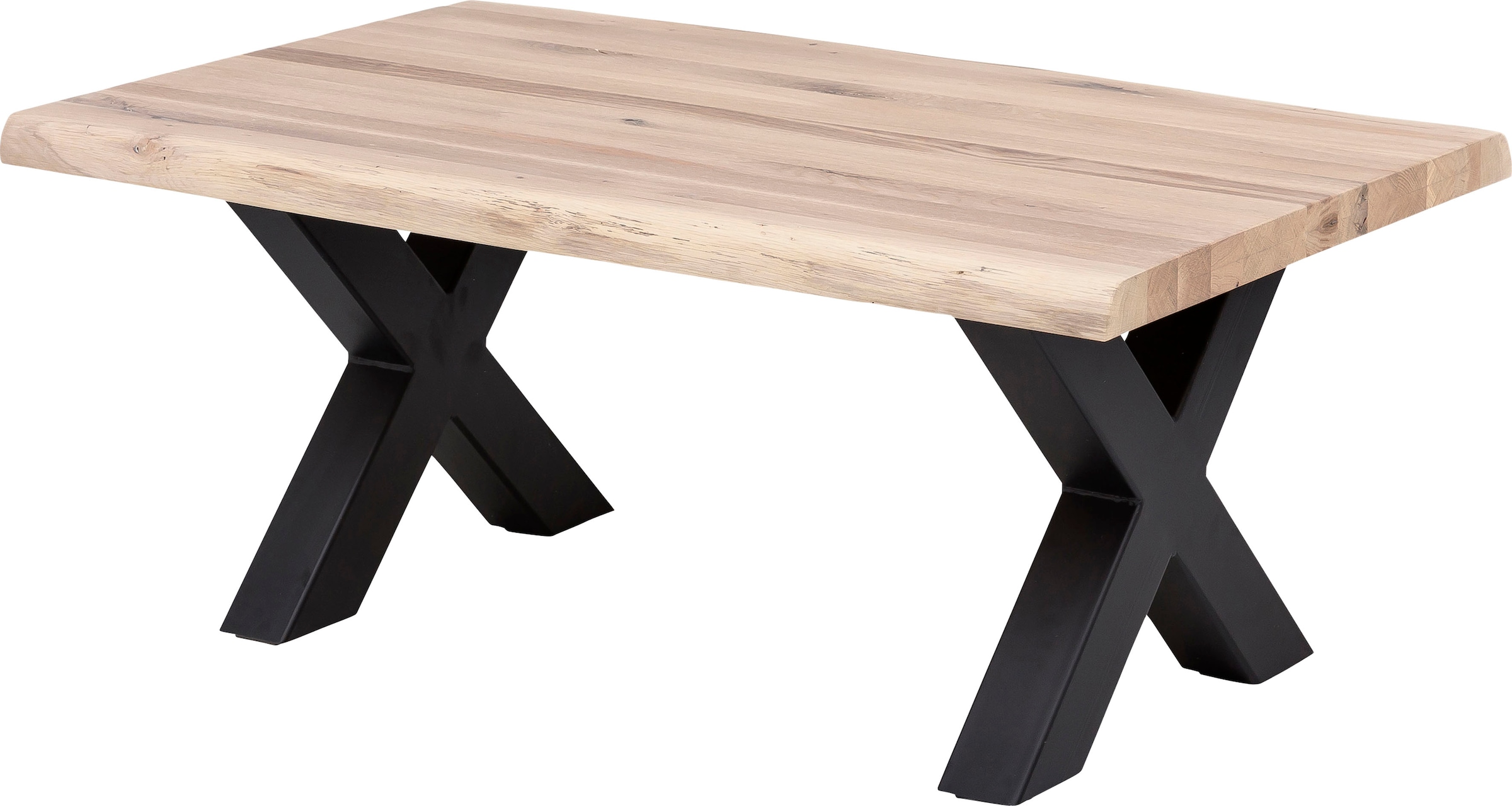 Home affaire Couchtisch "Tristan" aus Massivholz Eiche mit Baumkante