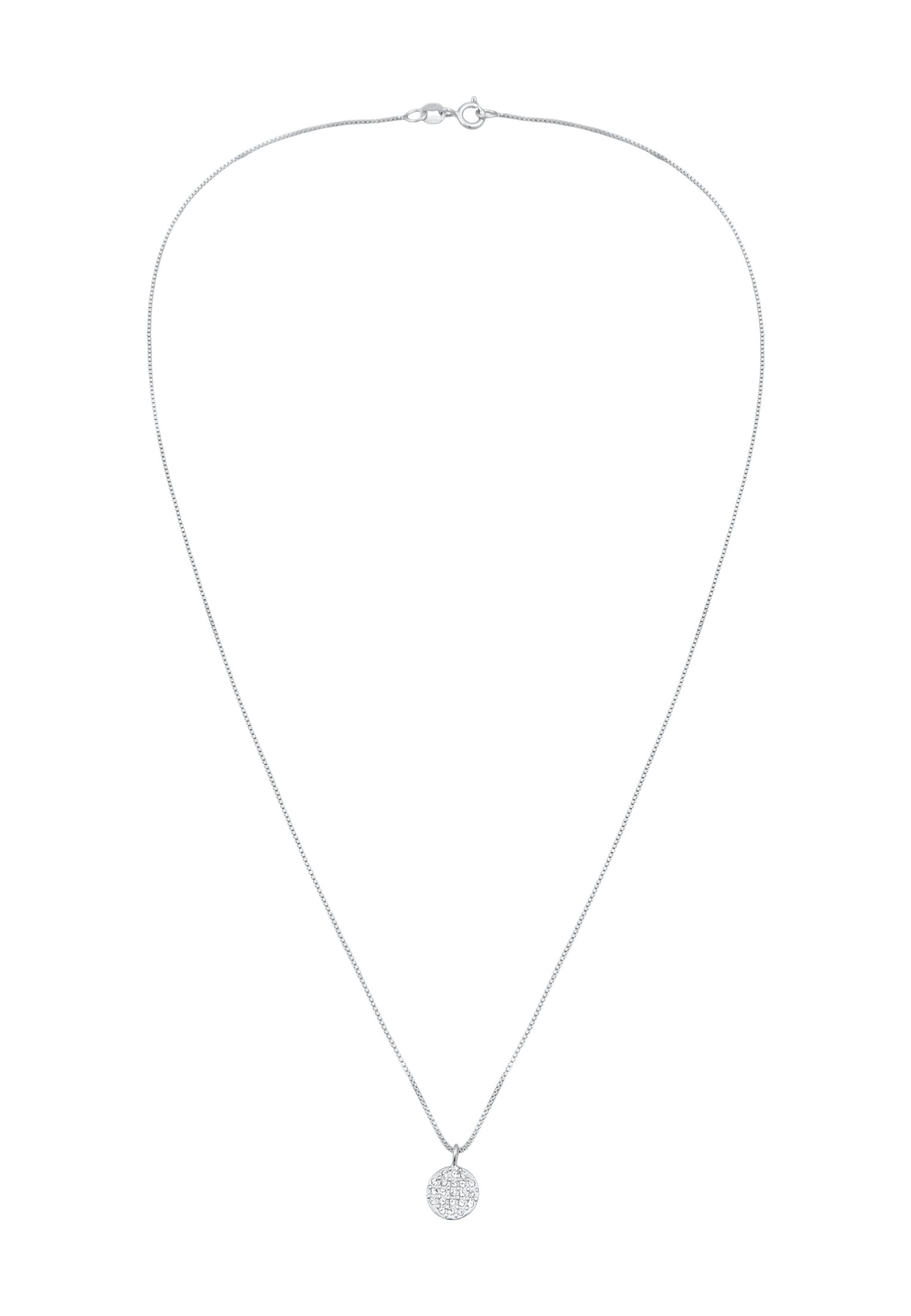 Elli Kette mit Anhänger »Halskette Kristalle Plättchen Anhänger 925 Silber«