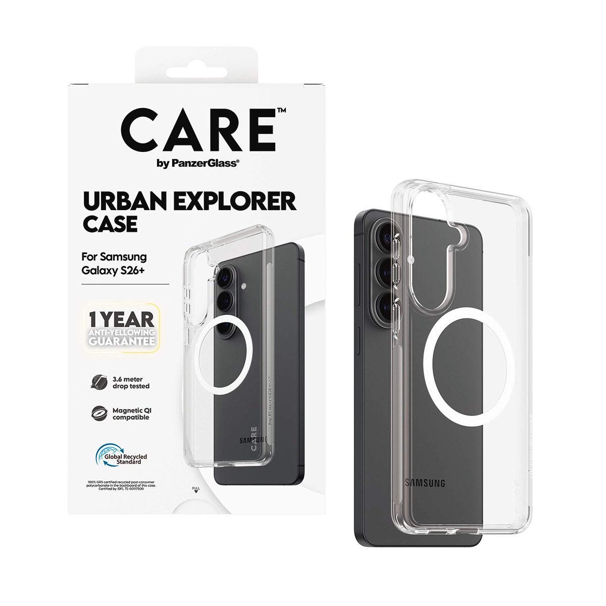 CARE by PanzerGlass Handyhülle »Urban Explorer Case mit Qi für Samsung Galaxy S26+« Smartphones Backcover, Schutzhülle, Handyschutzhülle, Case, Schutzcase, stoßfest