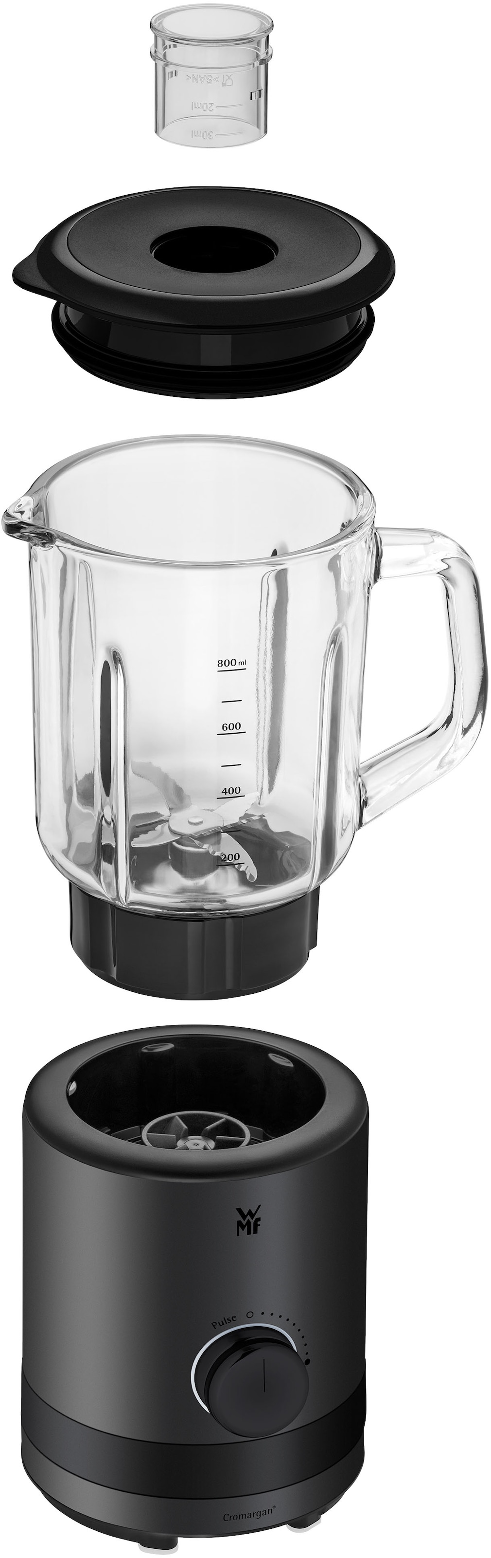 WMF Standmixer »KÜCHENminis«, 400 W, 0,8 Liter, Cromargan, 5 Geschwindigkeitsstufen, Edelstahlklinge