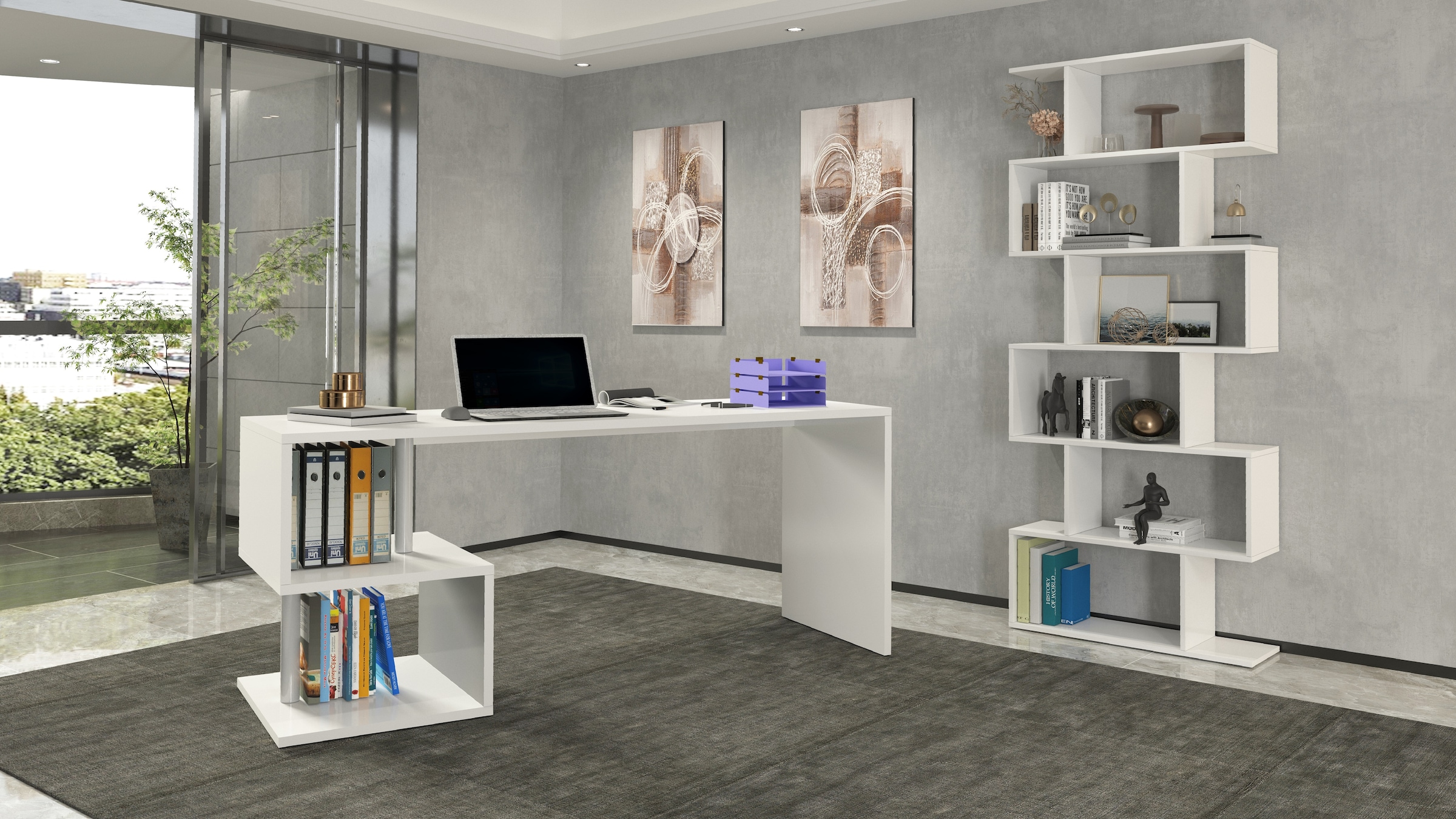 INOSIGN Schreibtisch »Esse, modernes Design«, in verschiedenen Breiten, mit und ohne Monitoraufsatz, Made in Italy