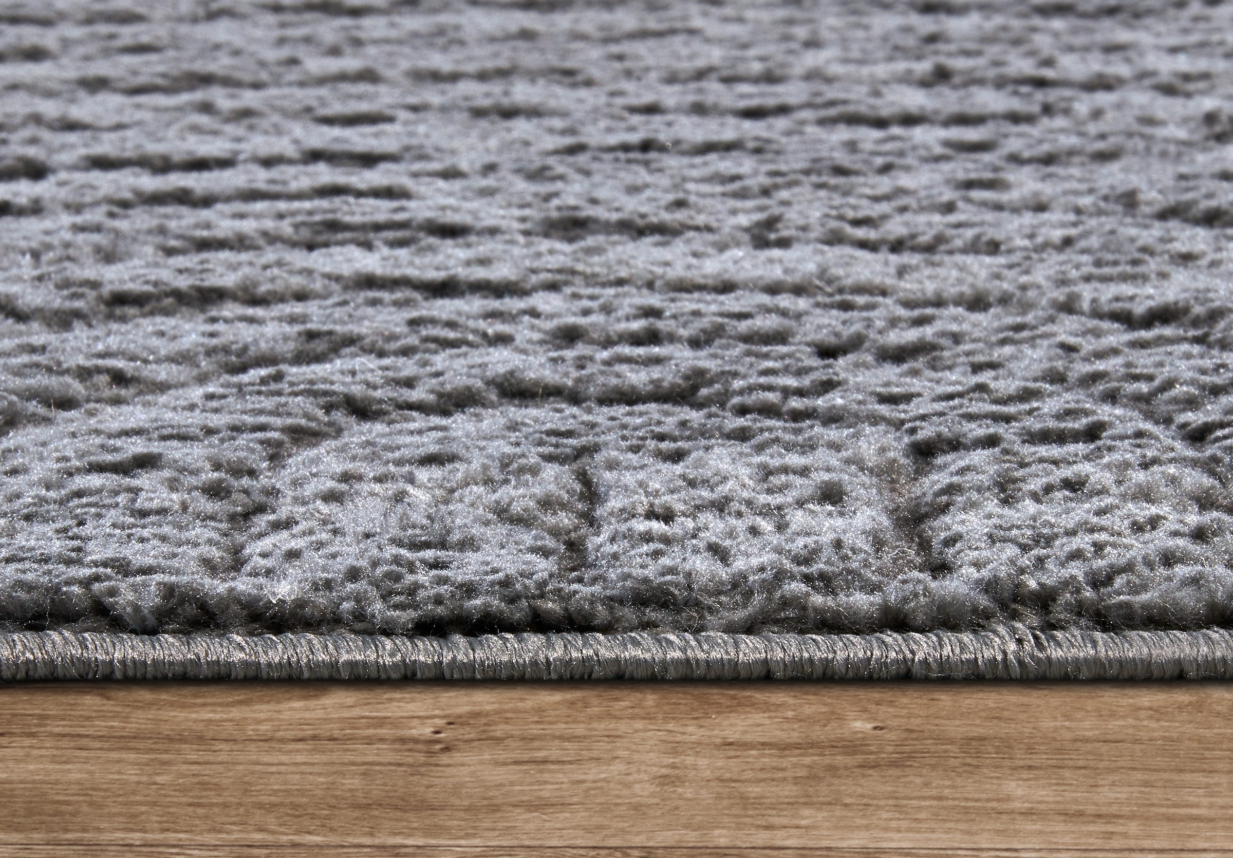 ELLE DECORATION Designteppich »Cosy Panglao, auch als Rundteppich erhältlich«, rechteckig, 14 mm Höhe, uni Kurzflor, Hoch Tief Struktur, modern, Skandi, Boho, Wohnzimmer