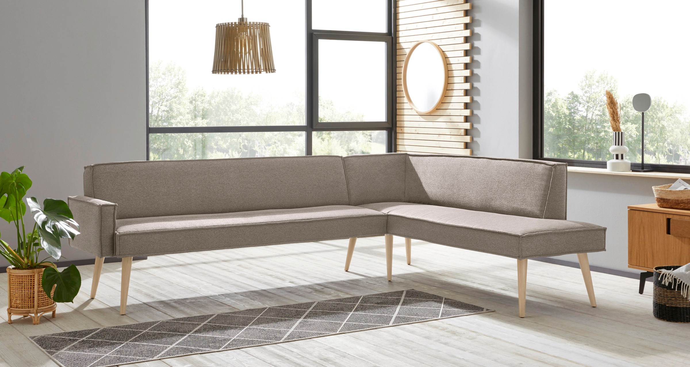 exxpo - sofa fashion Eckbank »Lungo«, Frei im Raum stellbar