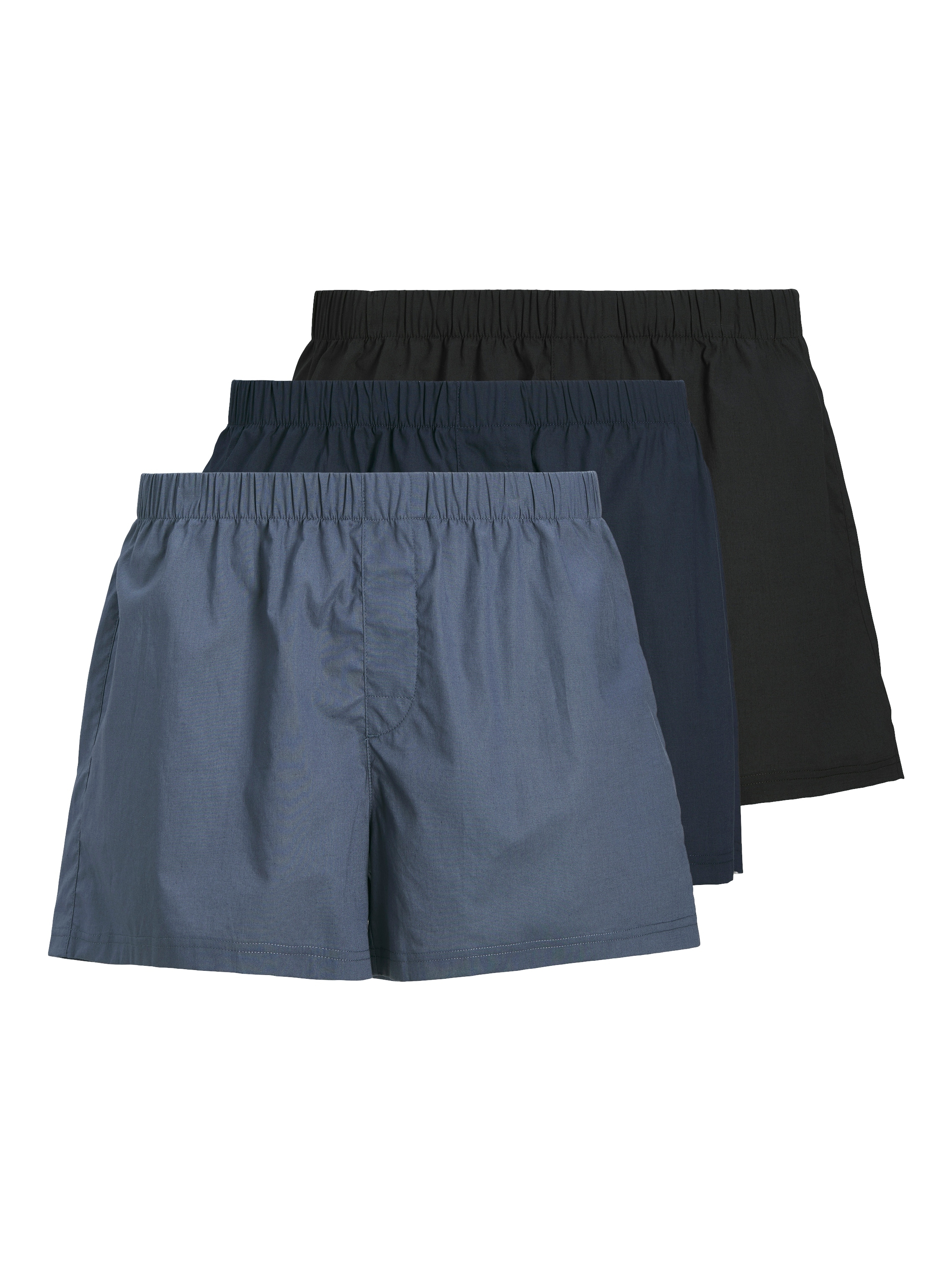 Jack & Jones Boxershorts »JACMILANO WOVEN BOXERS 3 PACK NOOS« Packung, 3 Stk. Baumwolle, elastisches Bündchen