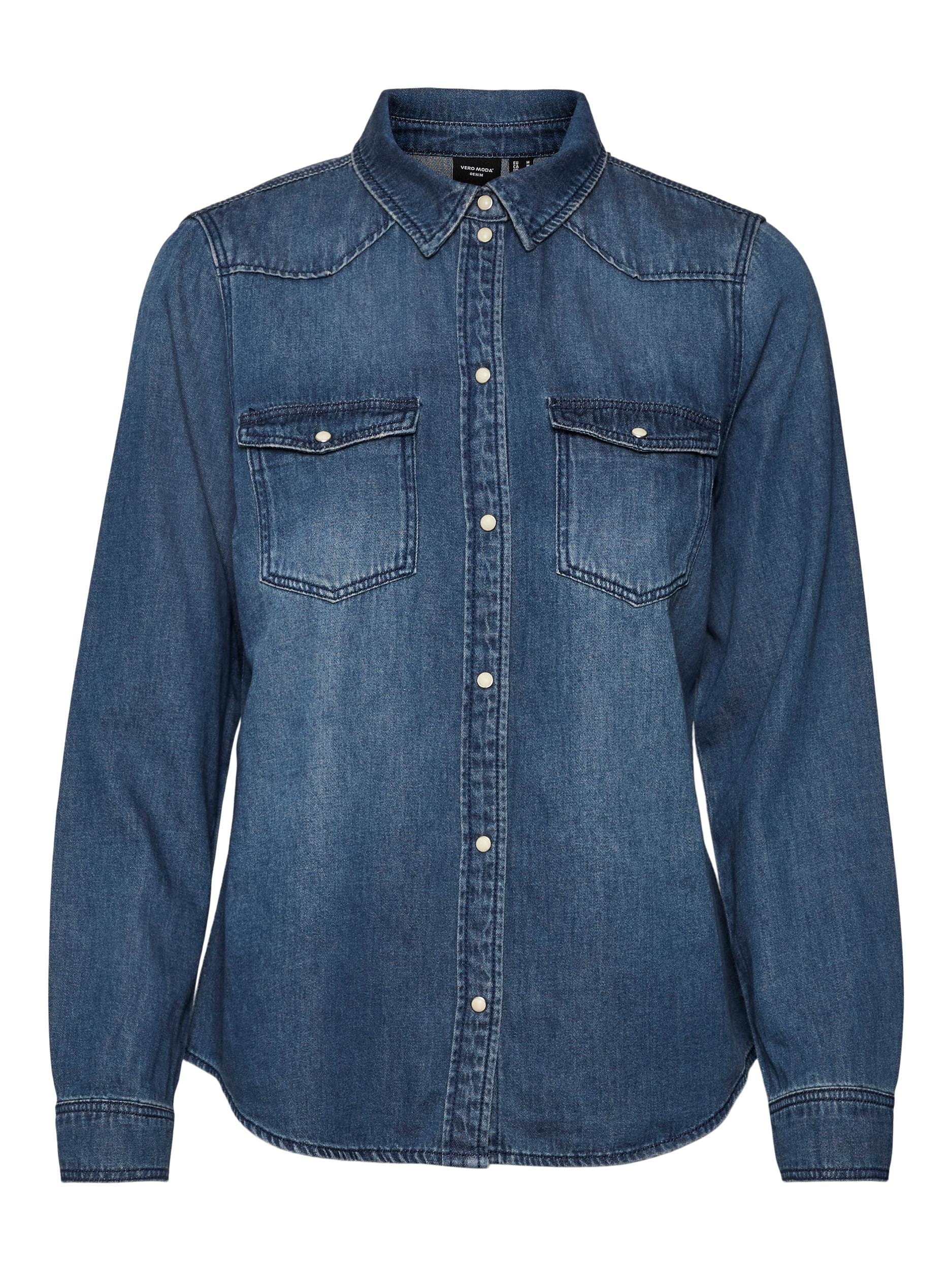 Vero Moda Jeansbluse »VMMARIA LS DENIM SLIM SHIRT MIX NEW«
