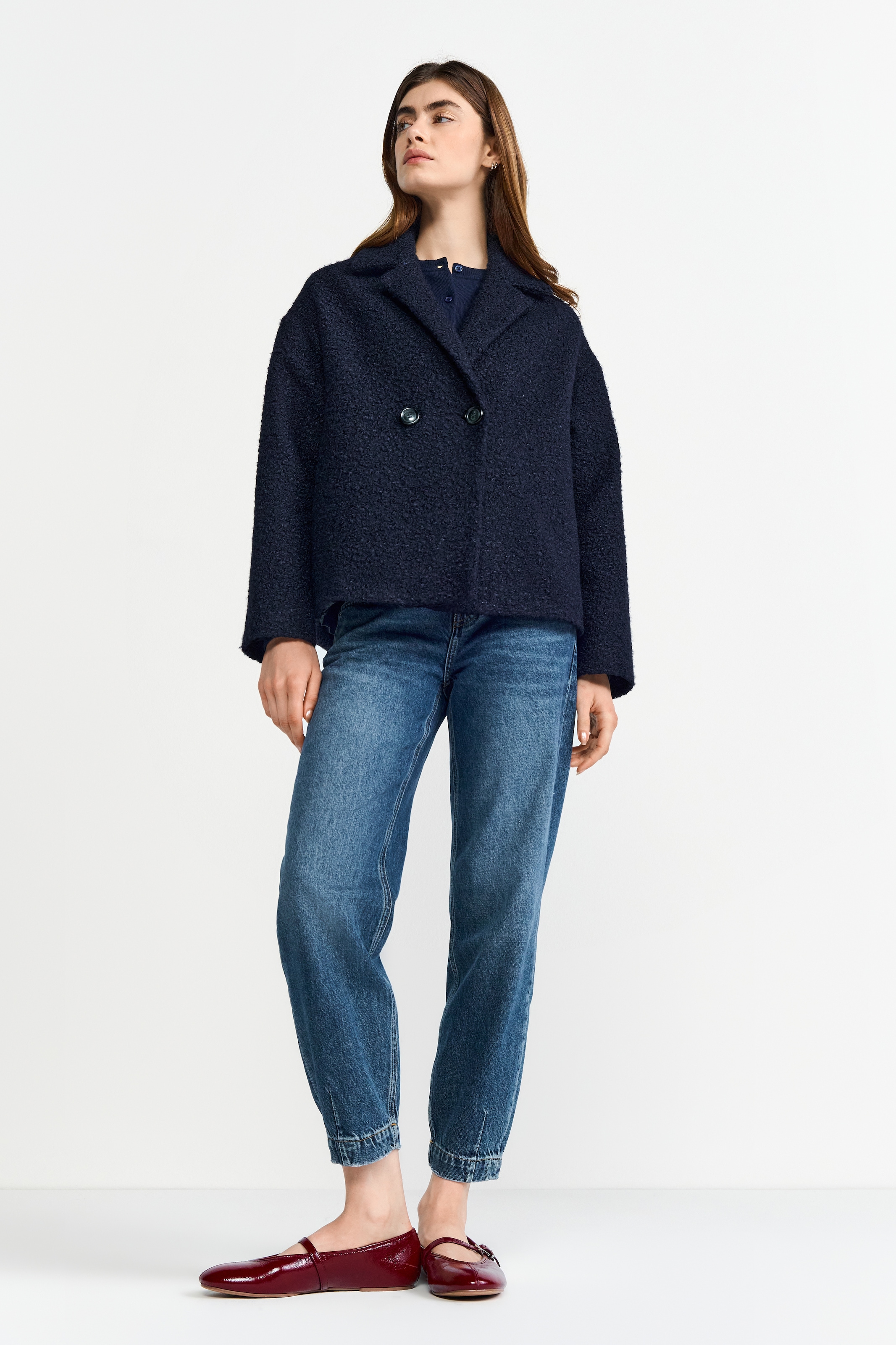 RICHROYAL Kurzjacke mit dezenter Teddy-Oberfläche