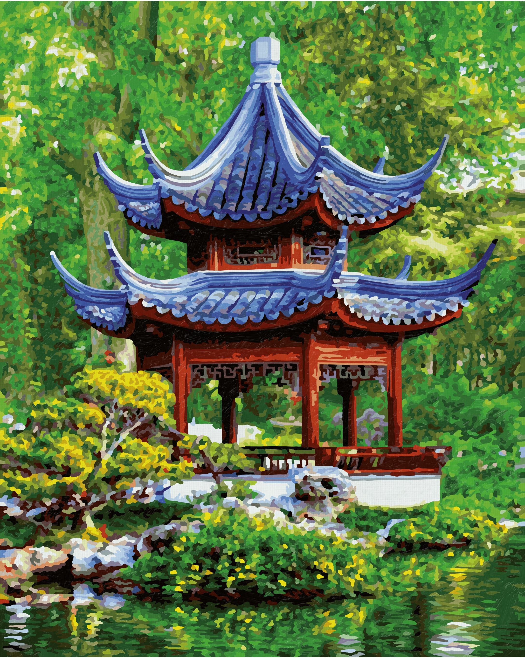 Schipper Malen nach Zahlen »Meisterklasse Premium - Pagode im japanischen Garten« Made in Germany