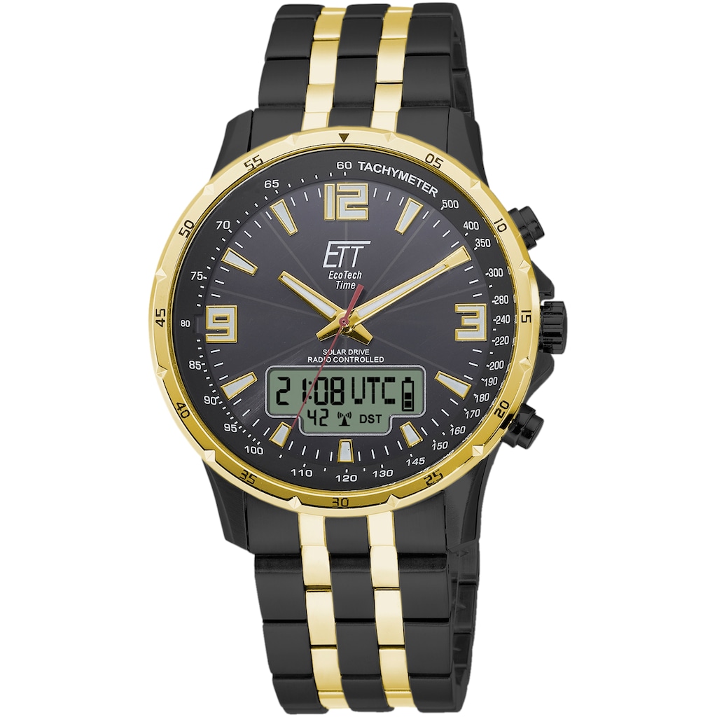 ETT Funkchronograph »Arctica, EGS-11567-21M«, Armbanduhr, Herrenuhr, Stoppfunktion, Datum, Solar
