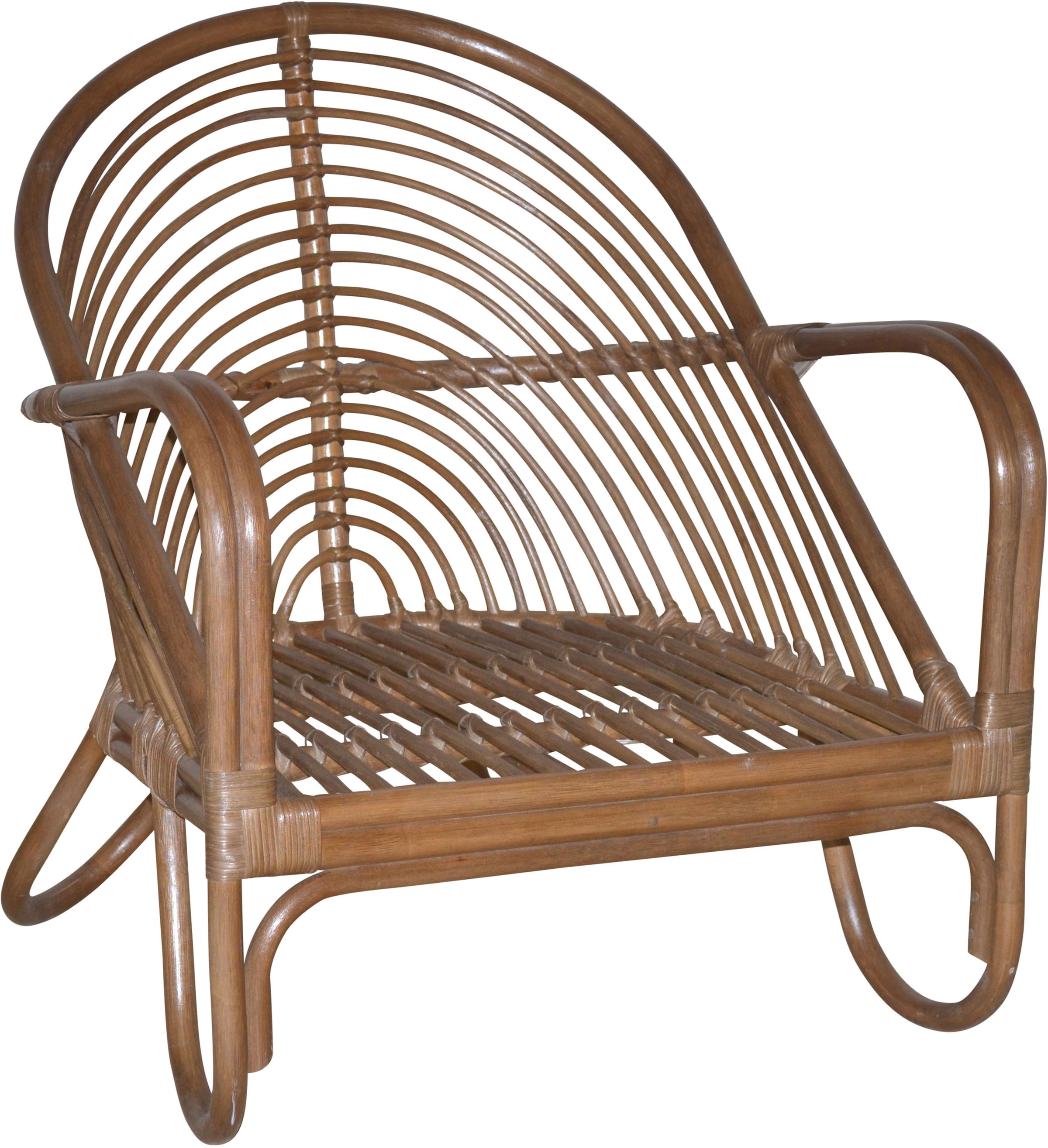 HOFMANN LIVING AND MORE Loungesessel, (1 St., Inklusive extra stark gepolsterten Sitzkissen), Handgeflochten