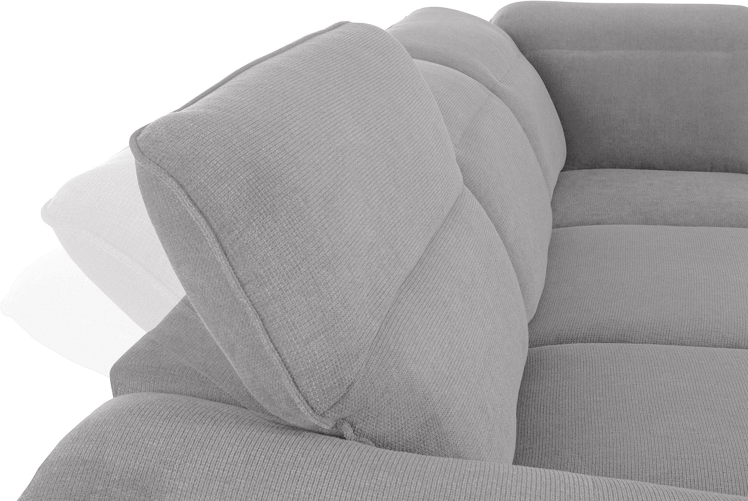 COTTA Polstergarnitur »Teresa«, (Set), Set: bestehend aus Ecksofa und Hocker, Ecksofa wahlweise Bettfunktion