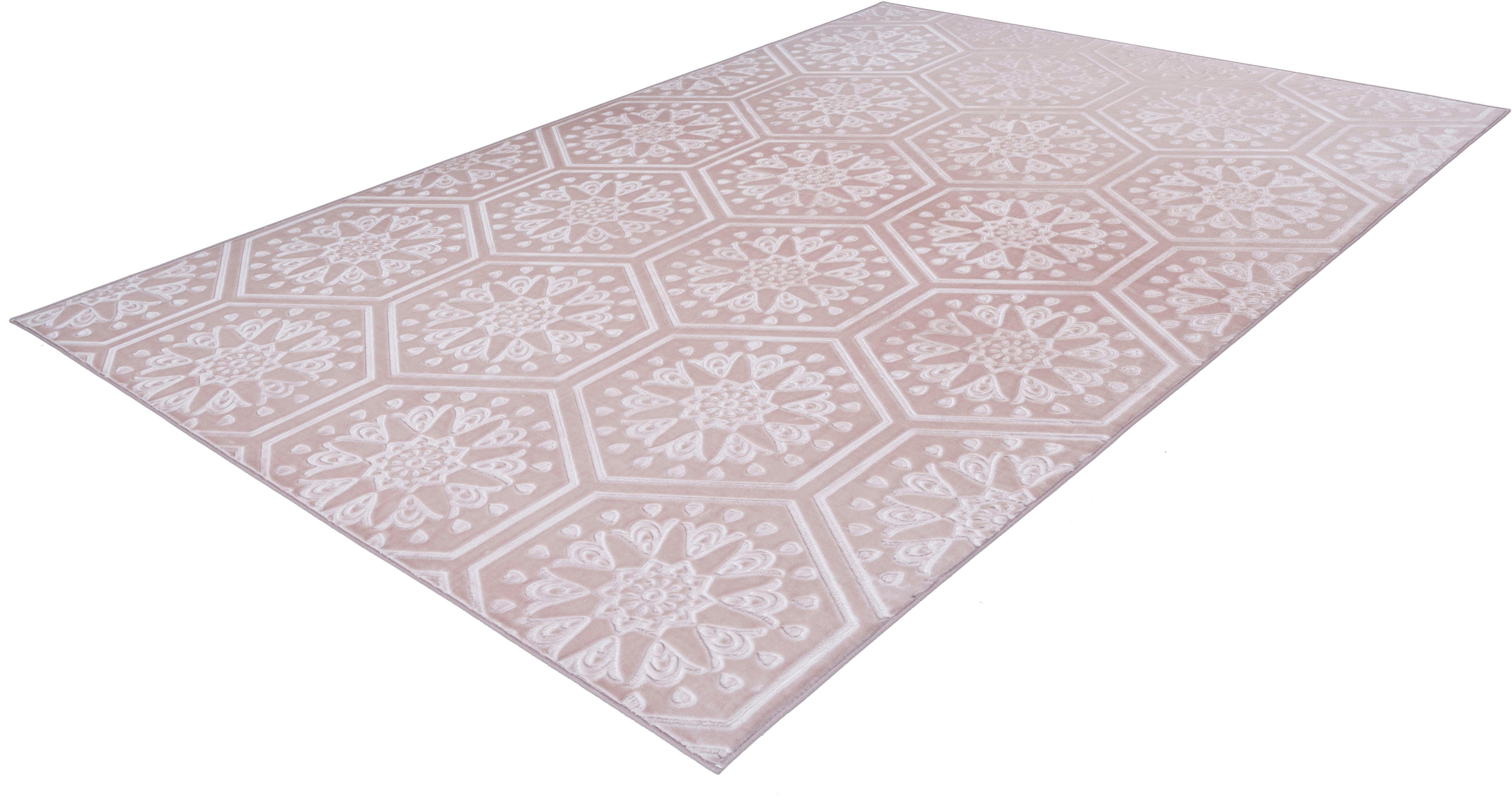 my home Teppich »Stina« rechteckig 7 mm Höhe Hoch-Tief-Effekt, mit Muster, Teppiche