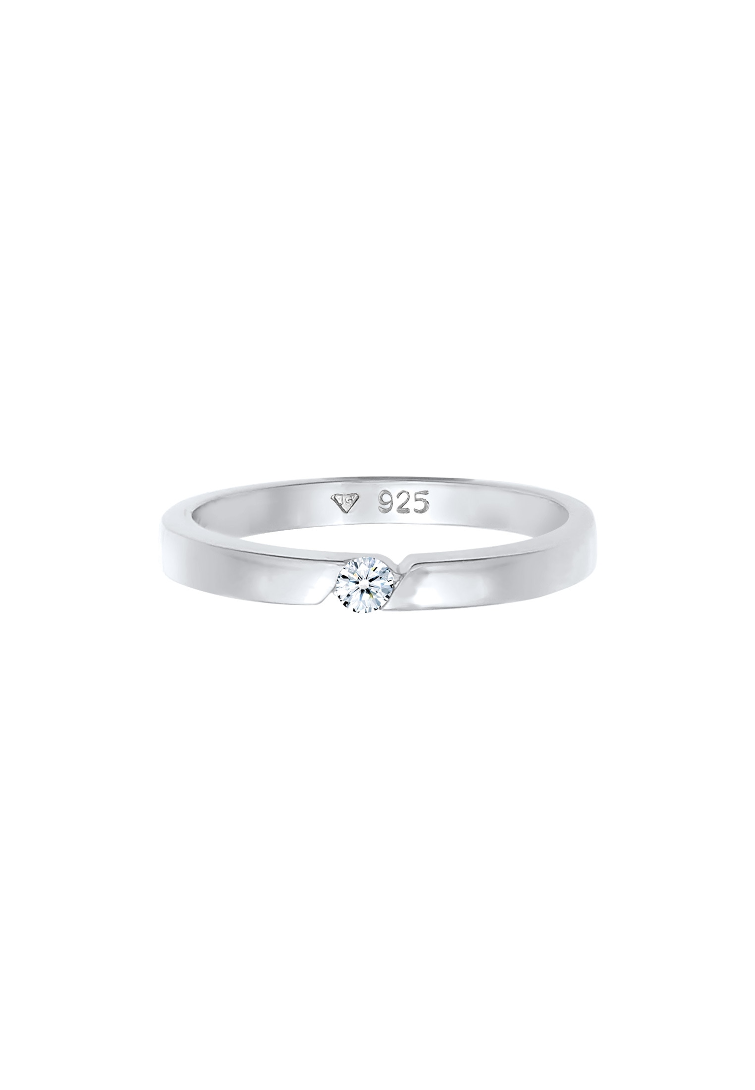 Elli DIAMONDS Diamantring »Ring Verlobungsring Diamant (0.06 ct.) 925 Silber«