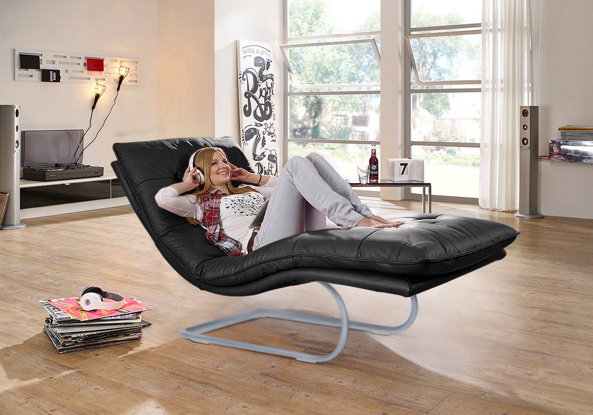 W.SCHILLIG Relaxliege »daily dreams«, in Waffelkissen-Optik, wahlweise mit Motor, silber matt, in 2 Breiten