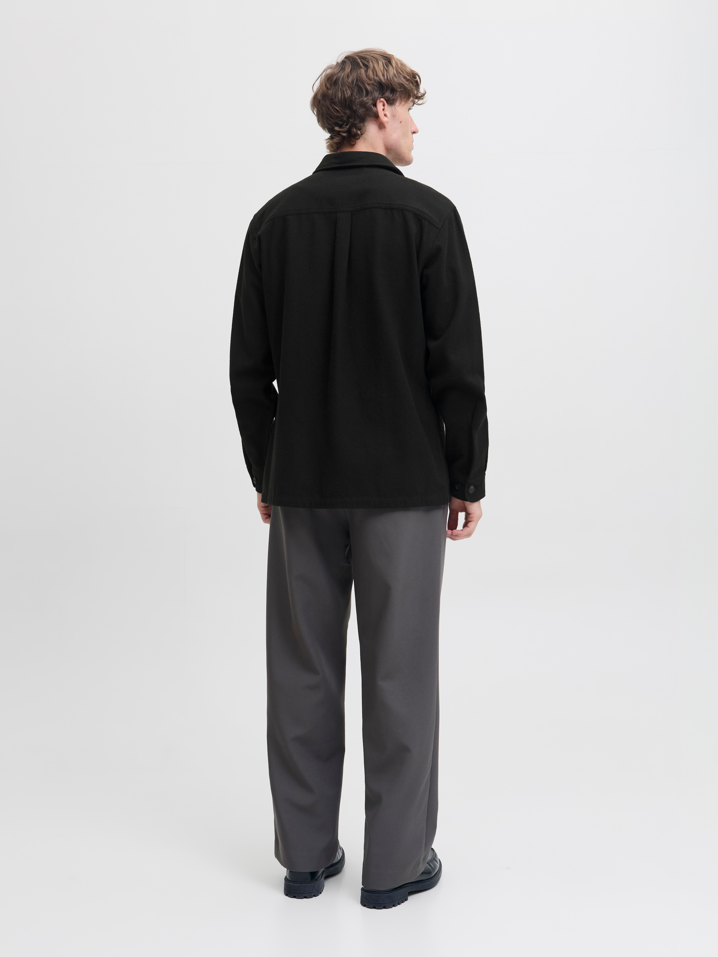 Jack & Jones Langarmhemd »JPRRAYLE MELANGE SOLID L/S OVERSHIRT SN«