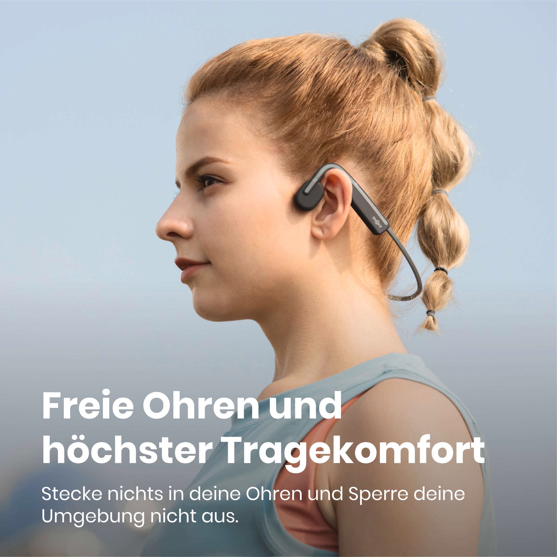 Shokz Open-Ear-Kopfhörer »OpenMove + Cooling Towel«