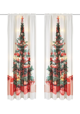 my home Vorhang »Xmas Tree W/LED«, (1 St.), Weihnachtlich mit Weihnachtsdeko... kaufen