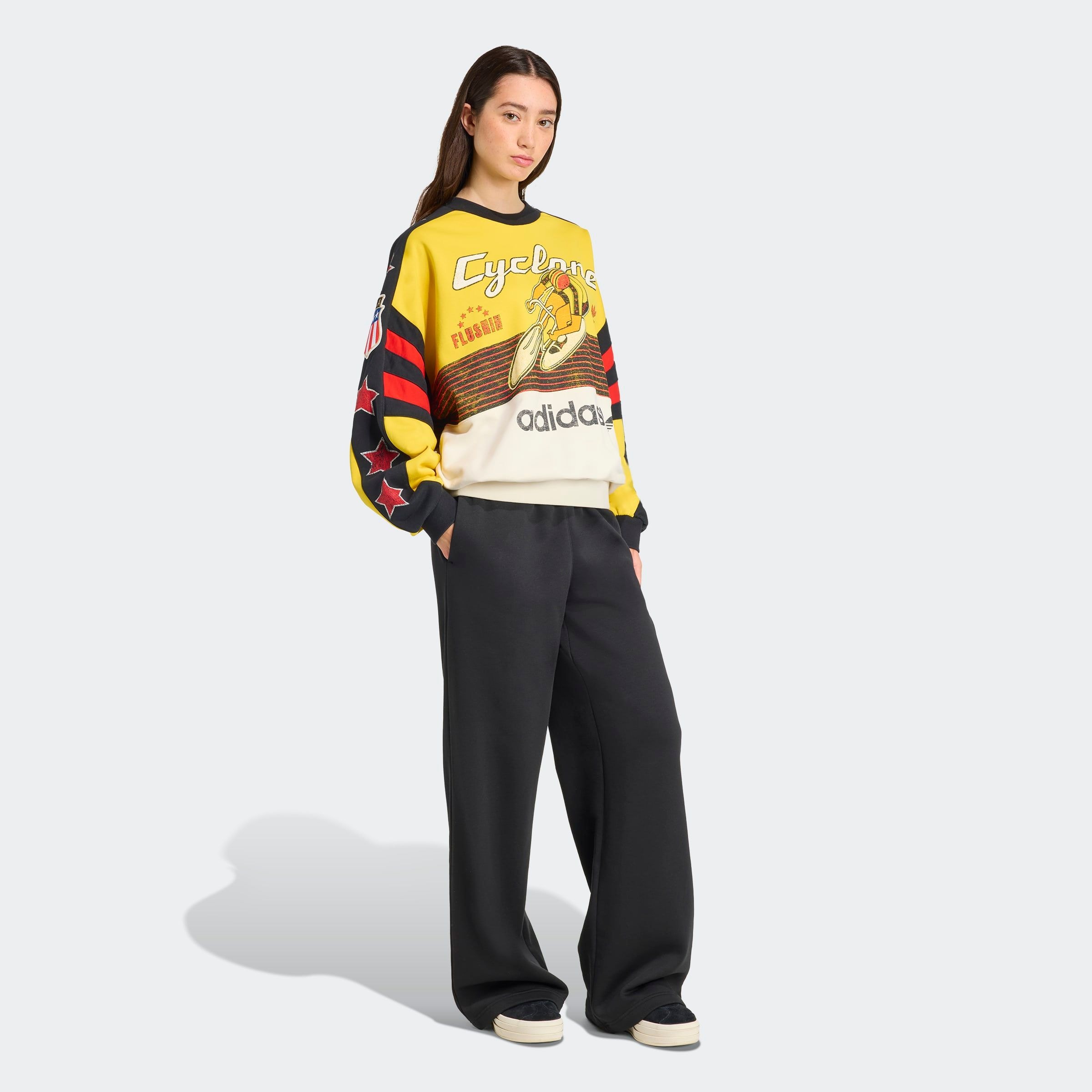 adidas Originals Sweatshirt »CYCLING CREW«, Oversize - Sweat mit auffälligem Grafiken,Vintage-Radsport-Vibe