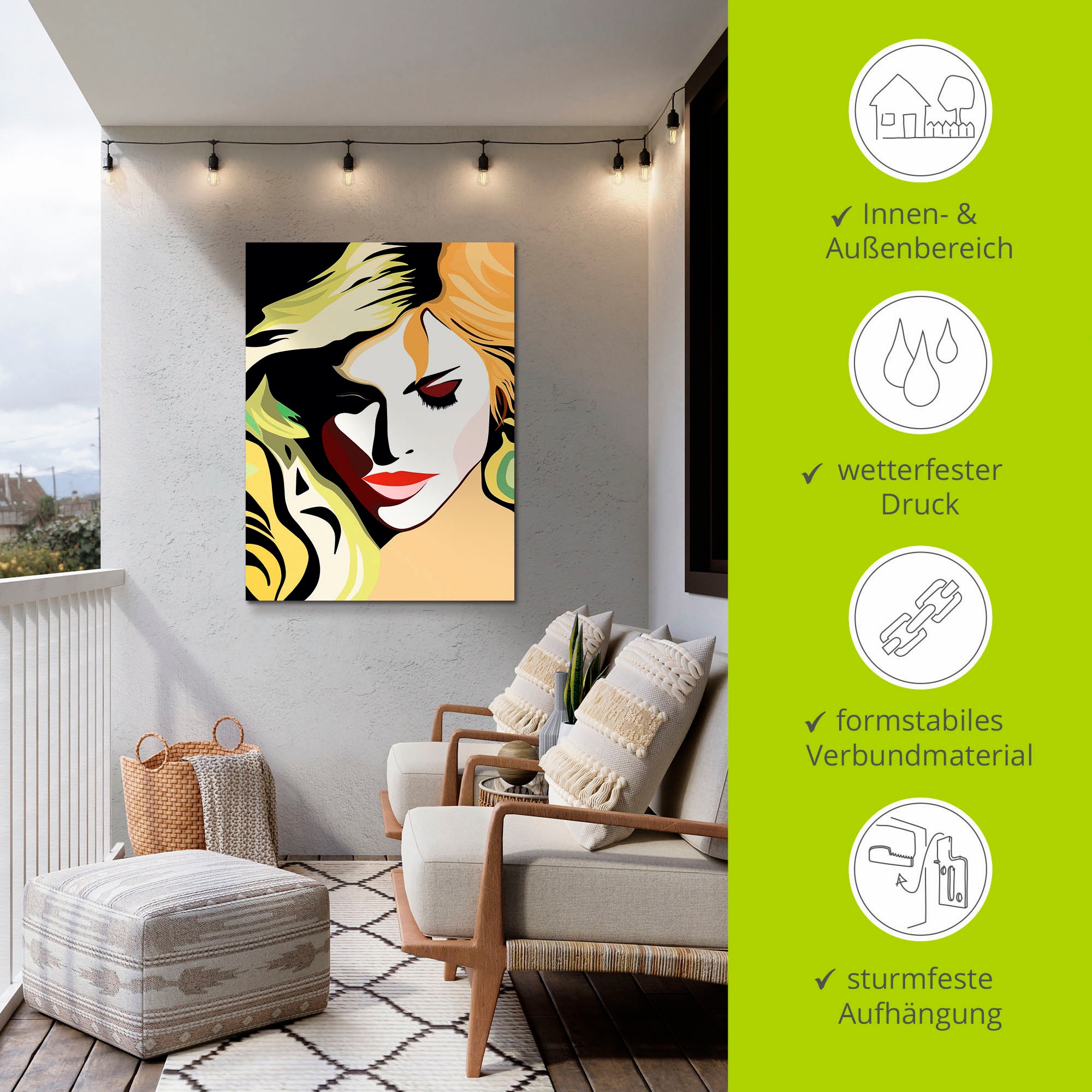 Artland Wandbild »Schöne Frau« Frau 1 Stk. tlg. als Alubild, Leinwandbild in verschied. Größen