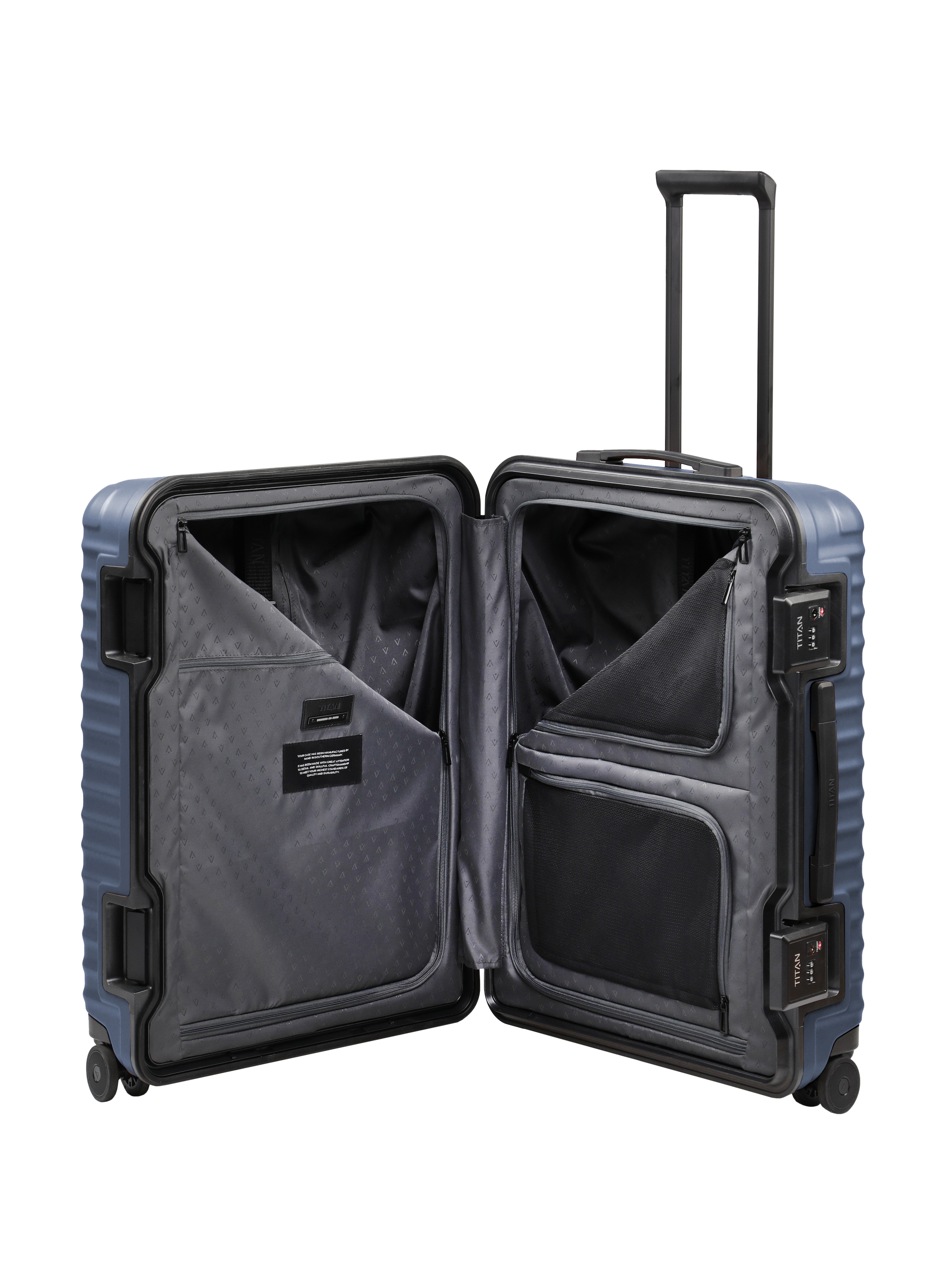 TITAN - Made in Germany Trolley »OVERSEAS Koffer Hartschale« 84 l 4 Rollen mit TSA-Rahmenschloss, intelligenter Innenaufteilung Größe M+