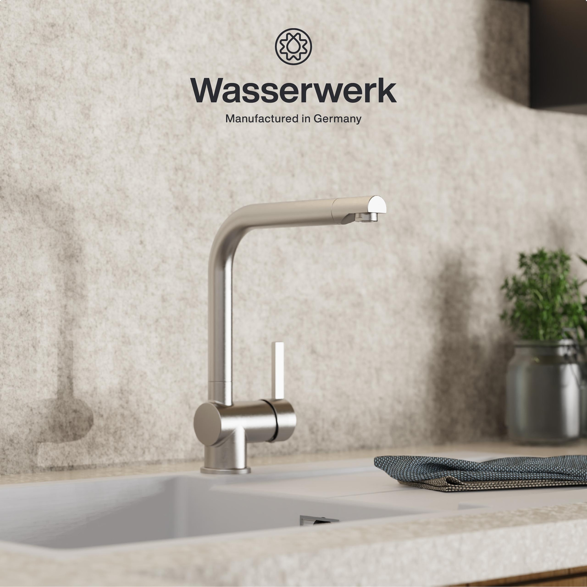 WASSERWERK Spültischarmatur »WK 4, Wasserhahn, Küche, Einhebelmischer« 360° schwenkbar, Cold-Start-Funkt., geräuscharm