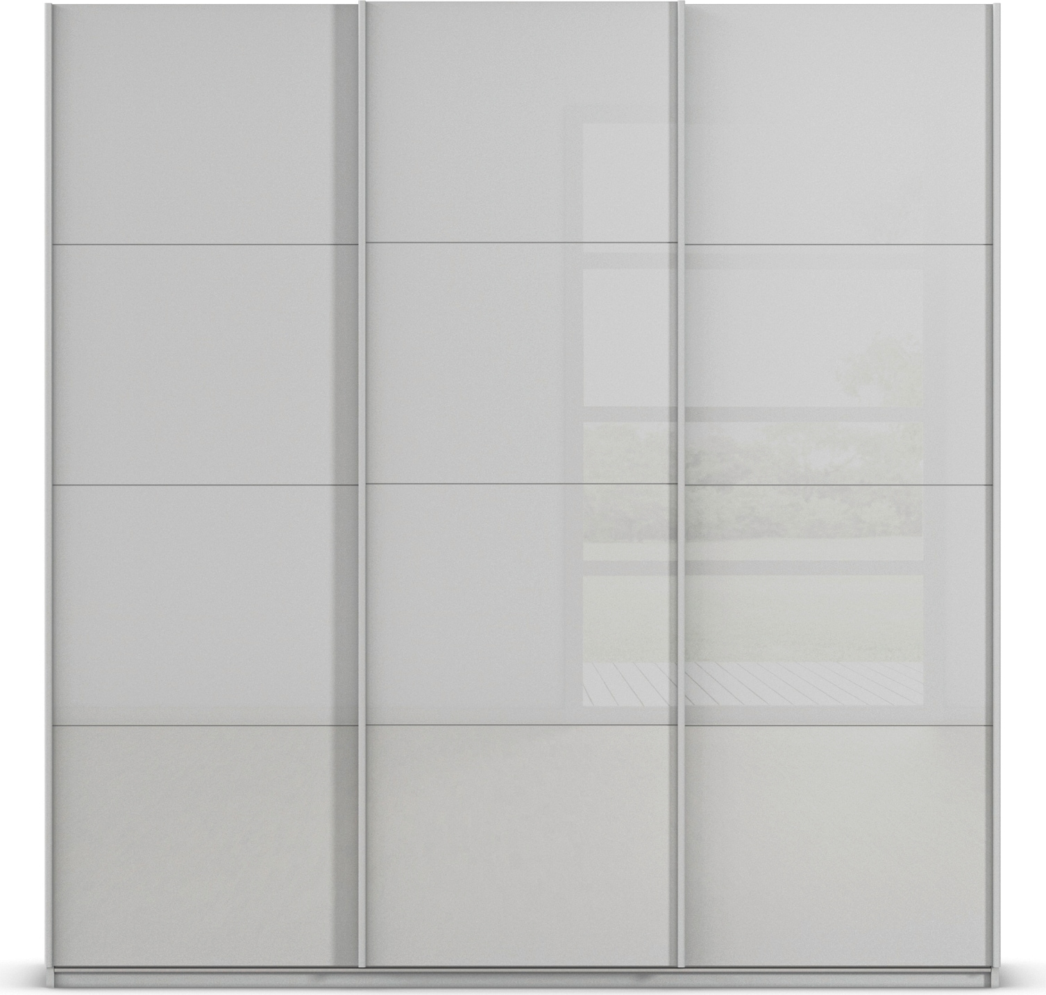 rauch Schwebetürenschrank »Kleiderschrank Schrank Garderobe AGORDO mit Glasfront« durchdachte Innenausstattung, in 4 Breiten und 2 Höhen MADE IN GERMANY