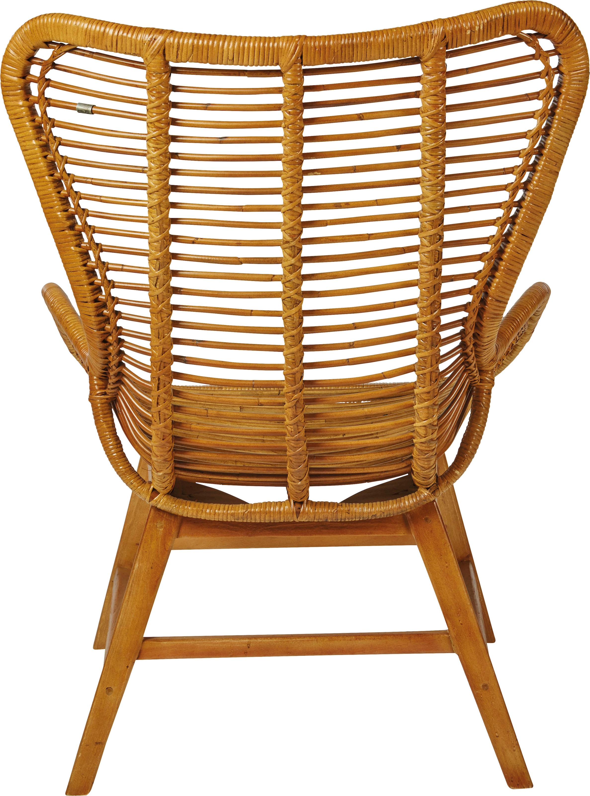TOM TAILOR HOME Sessel »T-RATTAN ARMCHAIR«, Rattanarmlehnstuhl mit Teakholzgestell und organischer Form