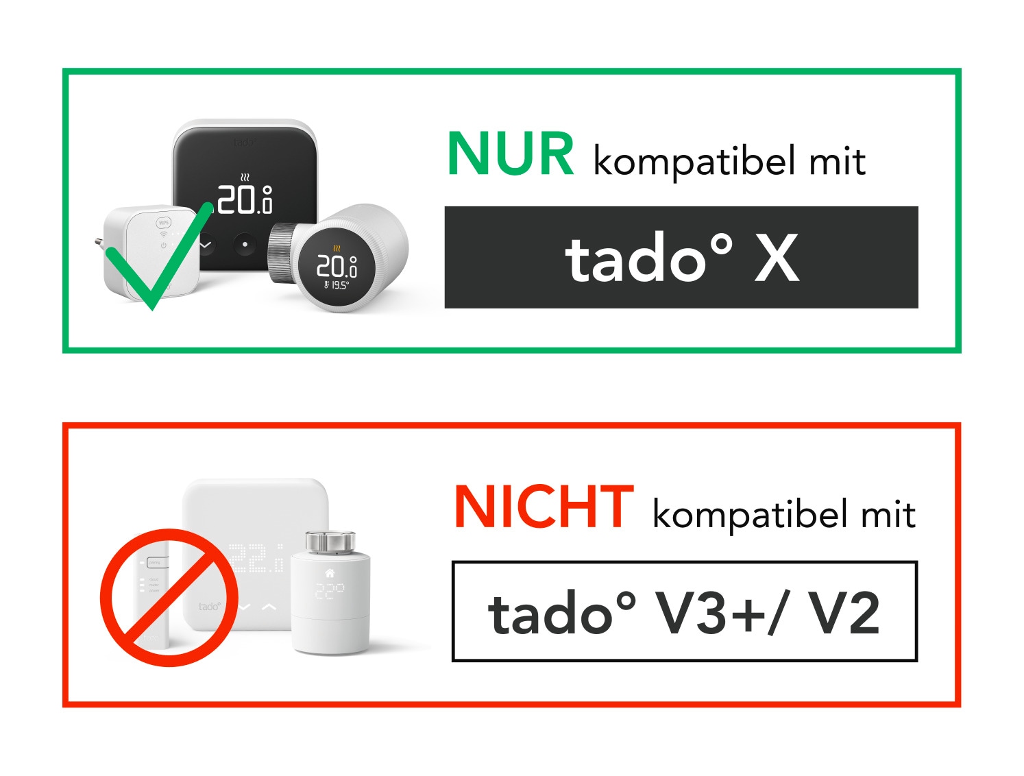 Tado Heizkörperthermostat »Bridge + 4x Heizkörperthermostat + Temp. Sensor (Line X)«