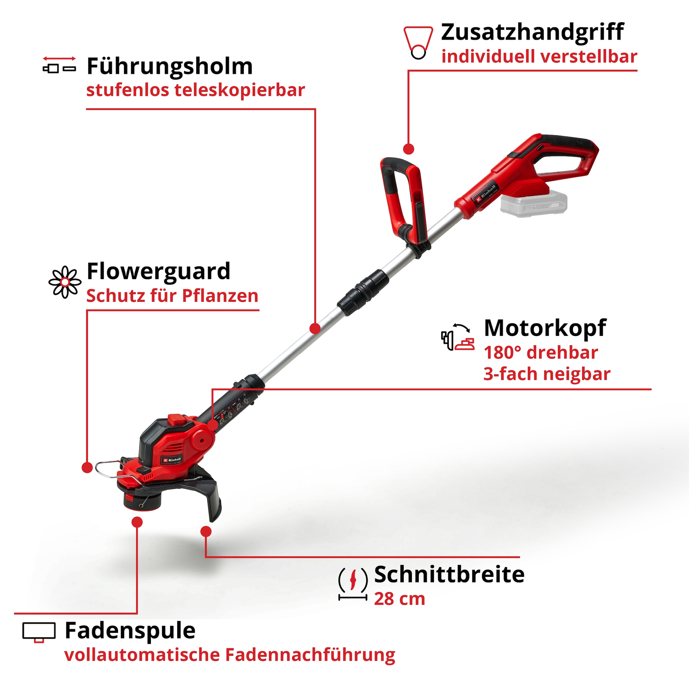 Einhell Akku-Rasentrimmer »Einhell Akku-Rasentrimmer GE-CT 18/28 Li-Solo«