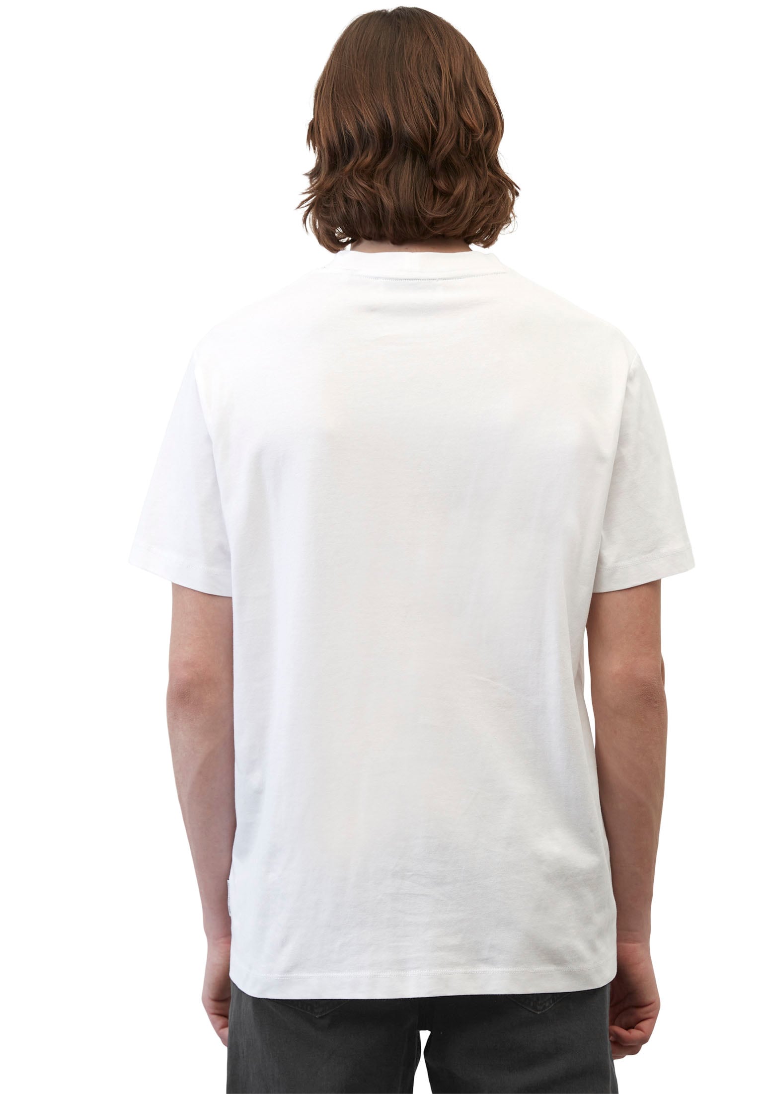 Marc O'Polo DENIM T-Shirt, mit Labeling vorne mittig
