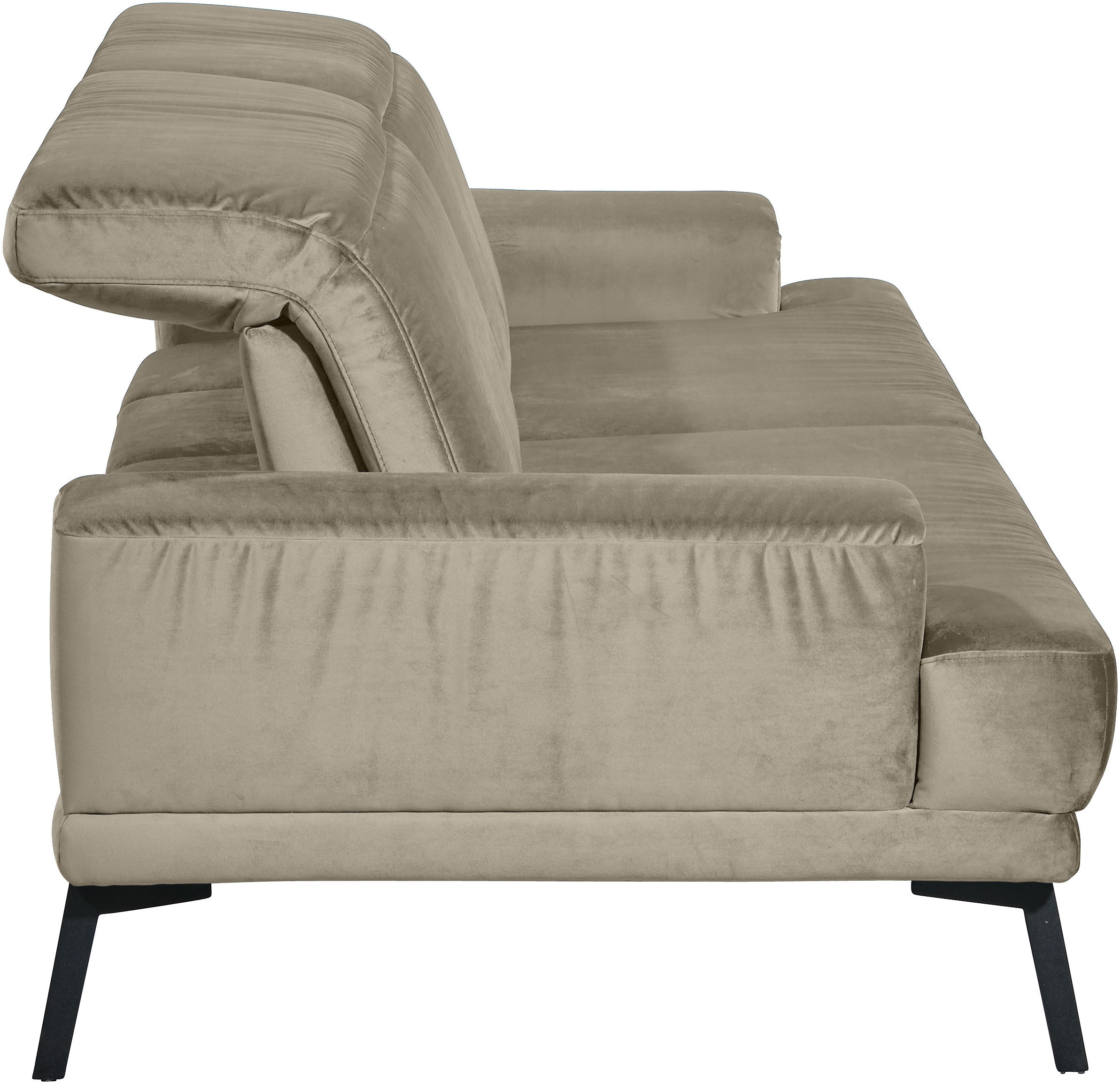 Musterring 3-Sitzer »MR 4580« inkl. Kopf- und Sitztiefenverstellung, Fuß schwarz, B228 x T103 cm