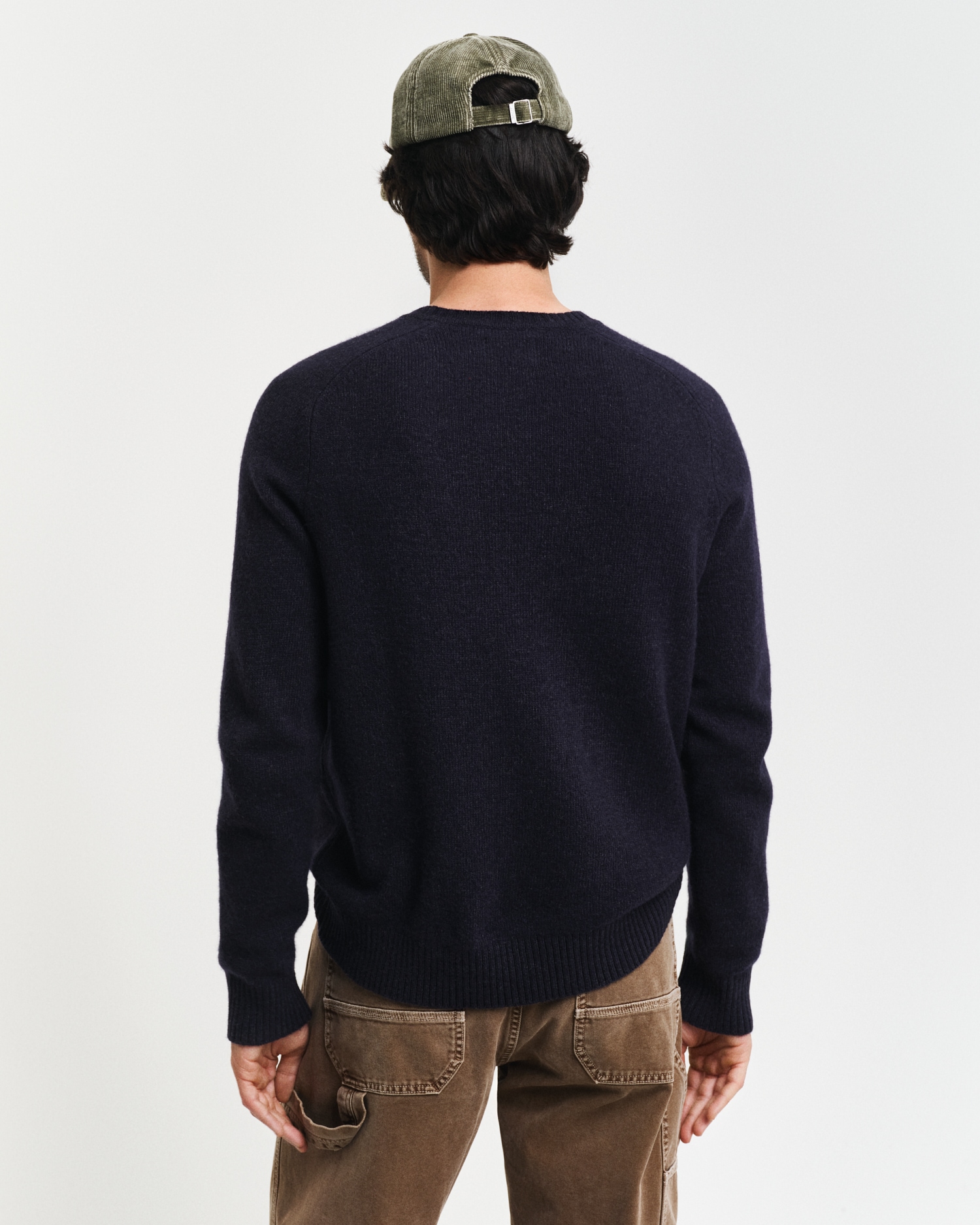 Gant Rundhalspullover »WOOL BLEND C-NECK«, in melierter Optik