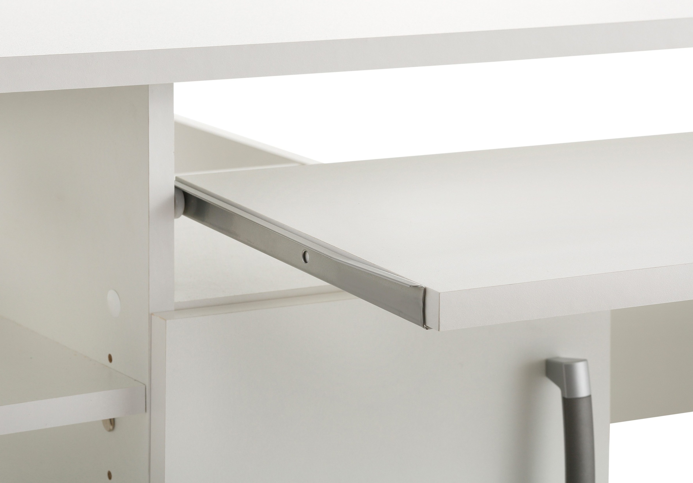 VOGL Möbelfabrik Schreibtisch »Tim mit seitlich offenen Fächern & Tastaturauszug,«, Druckerablage, 1 Schublade, Breite 138 cm, Made in Germany