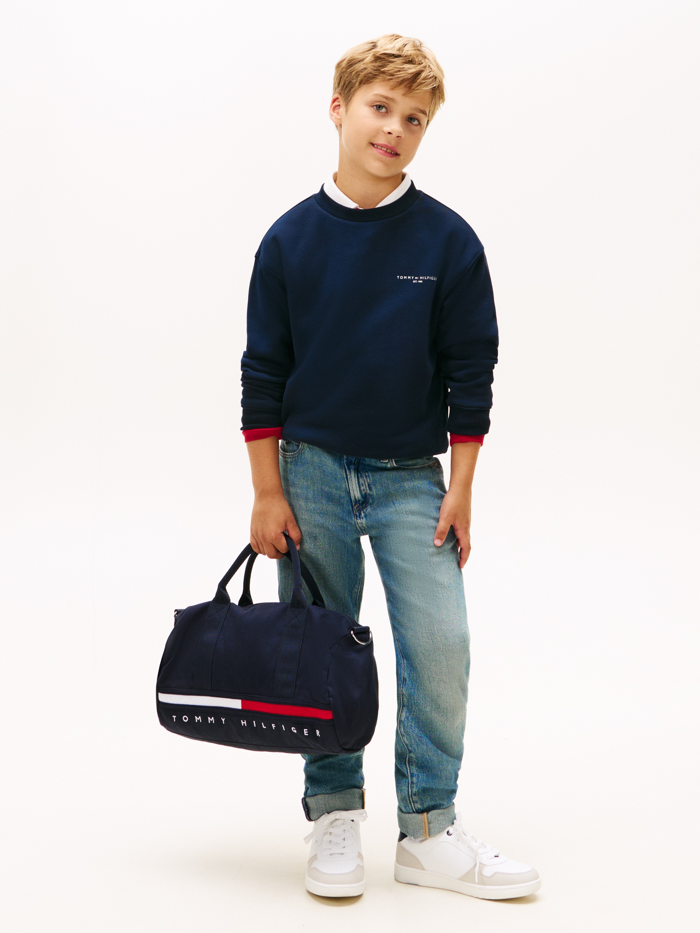 Tommy Hilfiger Sweatshirt »MINI CORP C-NECK«, Kinder bis 16 Jahre, für Jungen und Mädchen, regular fit
