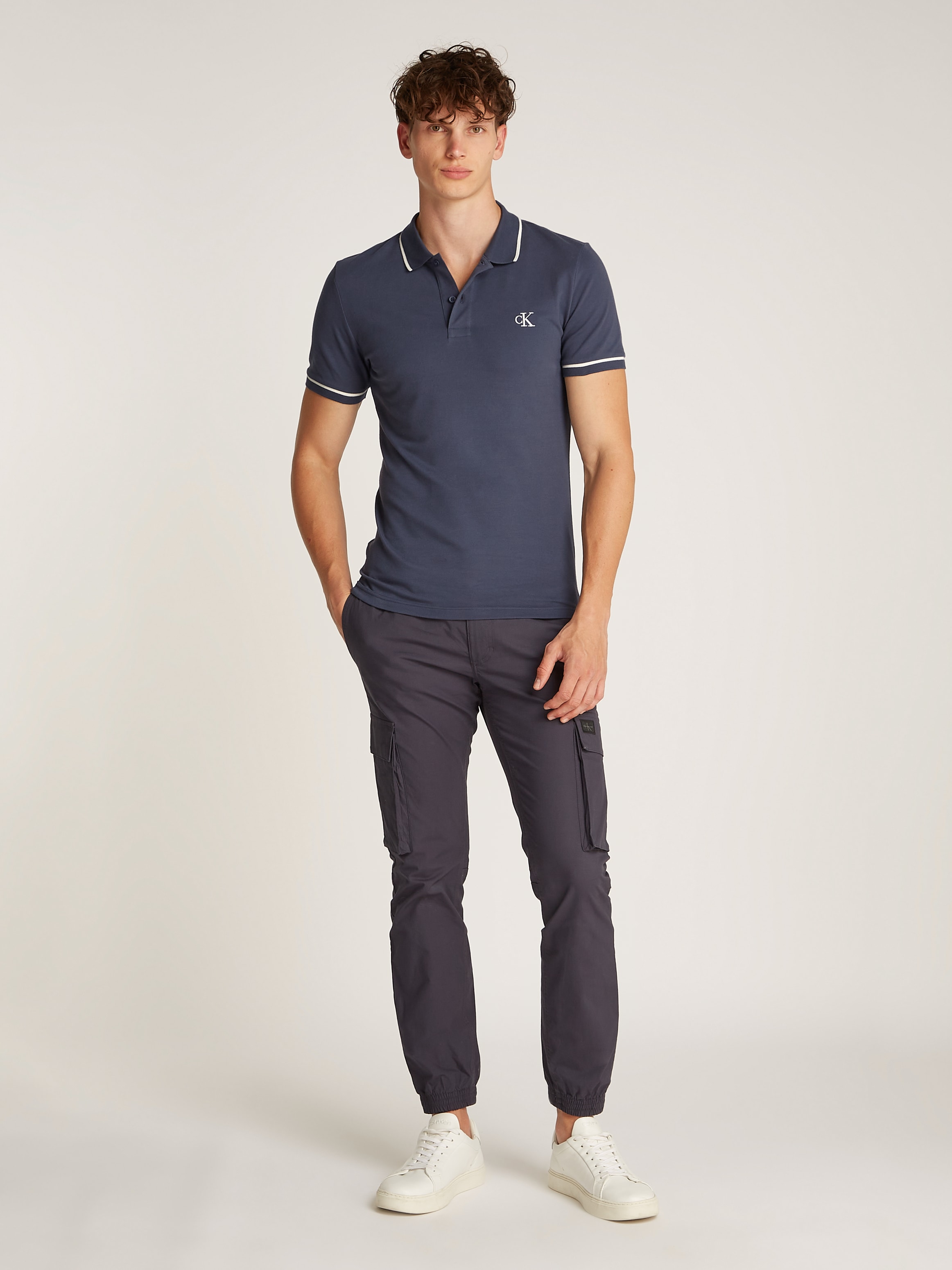 Calvin Klein Jeans Poloshirt »TIPPING SLIM POLO«, mit Logomarkenlabel