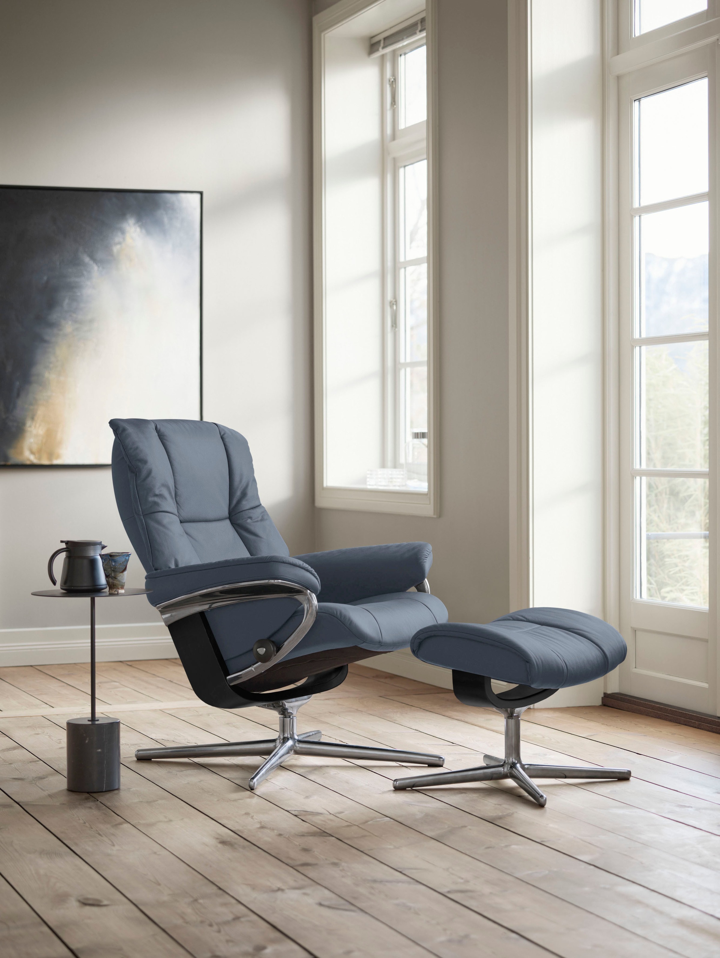 Stressless® Relaxsessel »Mayfair«, mit Cross Base, Größe S, M & L, Holzakzent Schwarz