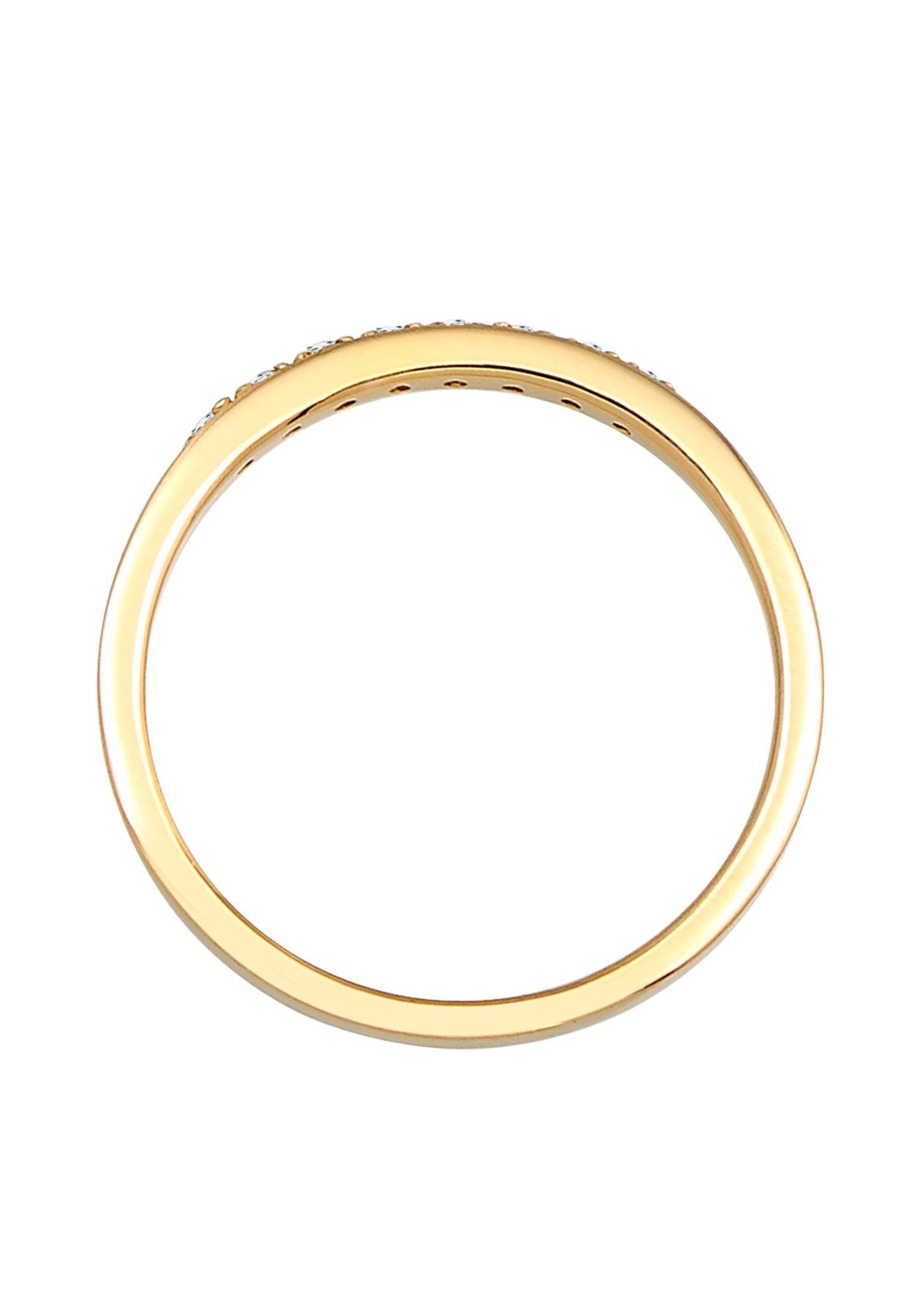 Elli DIAMONDS Verlobungsring »Ring Bandring Verlobung Diamant (0.04 ct.) 585 Gelbgold«