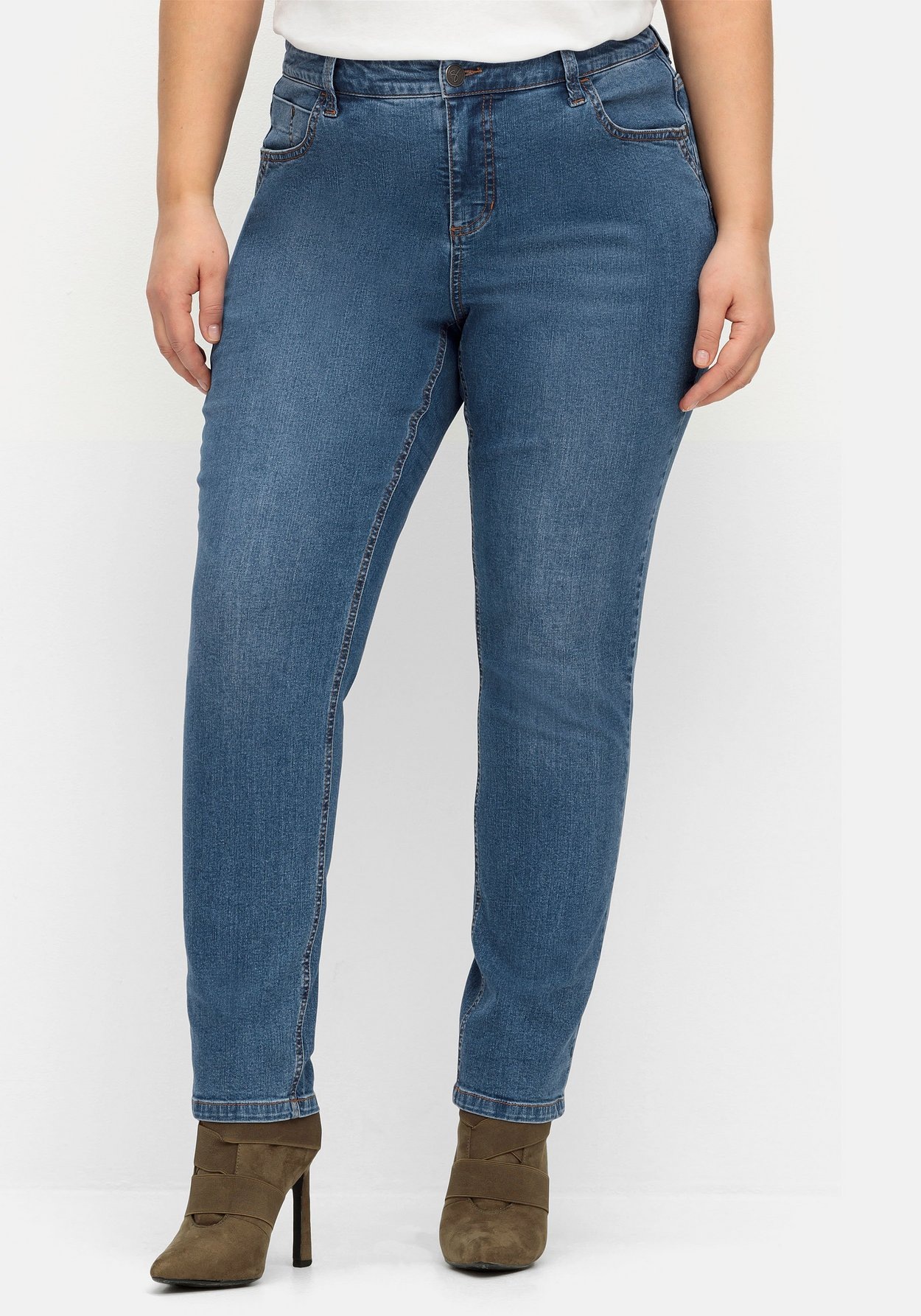 Sheego Stretch-Jeans »Jeans PIA, aus elastischem Denim«