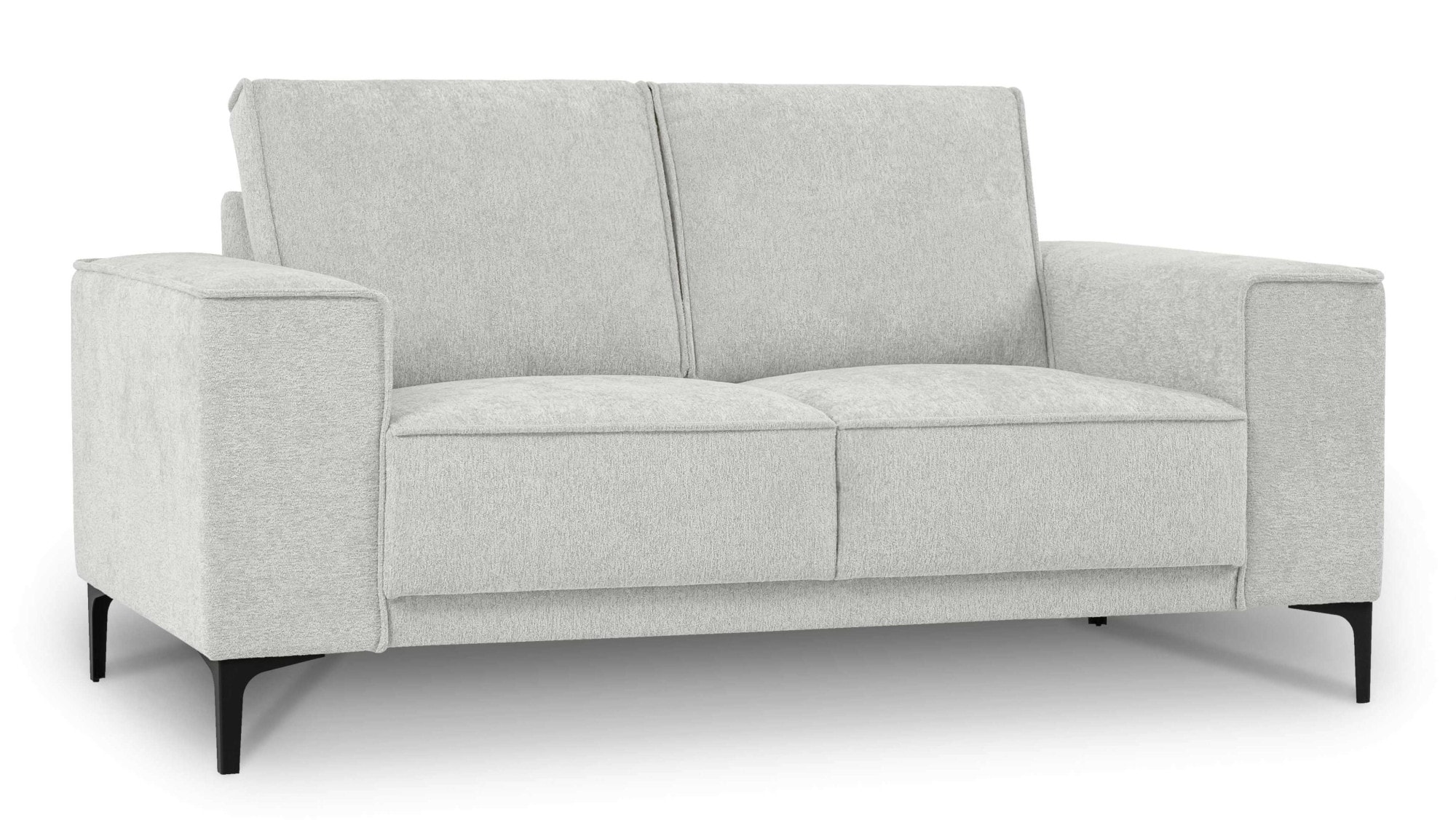OTTO home 3-Sitzer »OLAND Bouclé, Sofa, B: 224 cm, Skandi-Design« 164 cm, Wellenunterfederung, Skandi-Design, Metallfüße