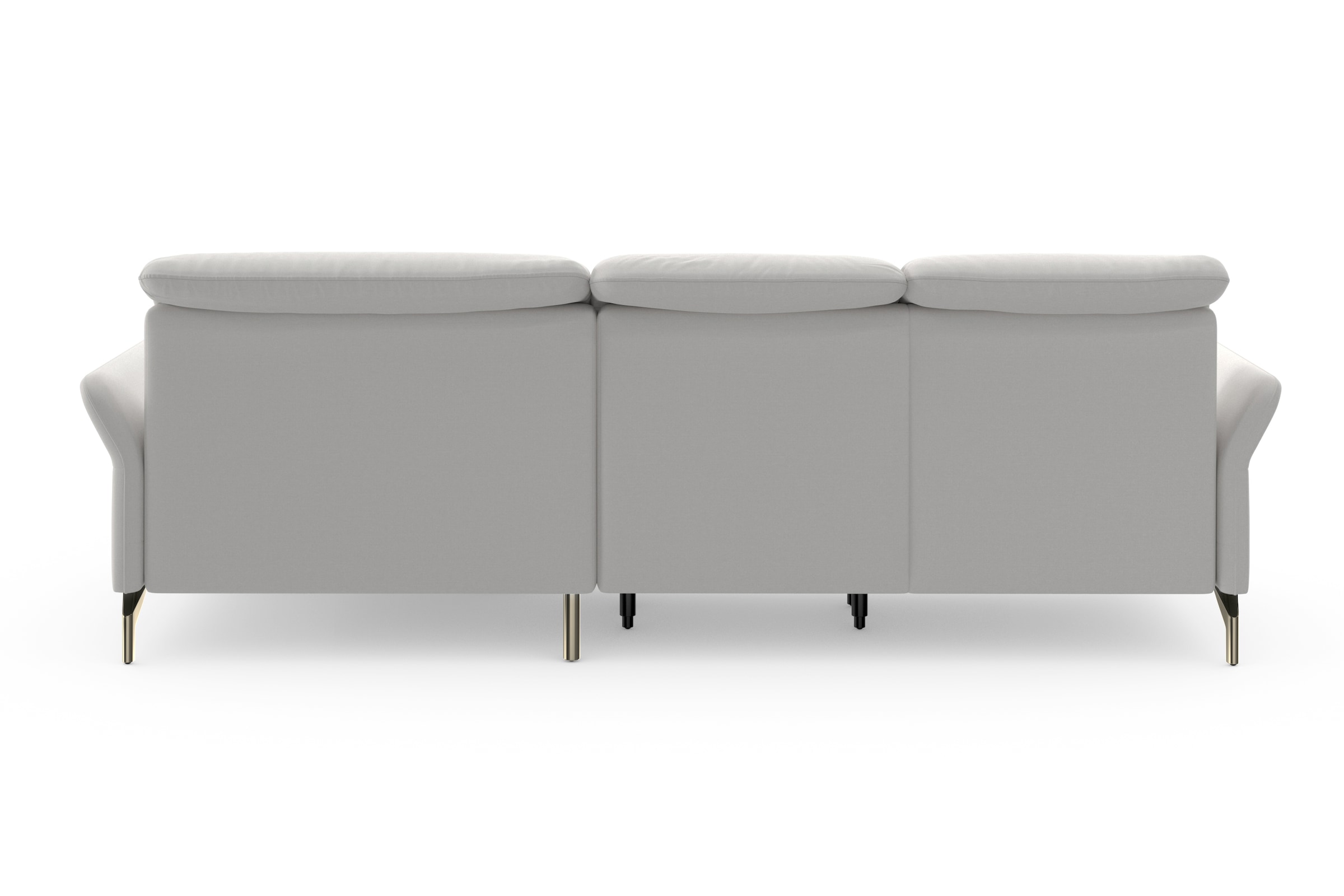 sit&more Ecksofa »Fashion L-Form«, wahlweise mit Kopfteilverstellung, Vorziehsitz, motorisch, Nickelfüße