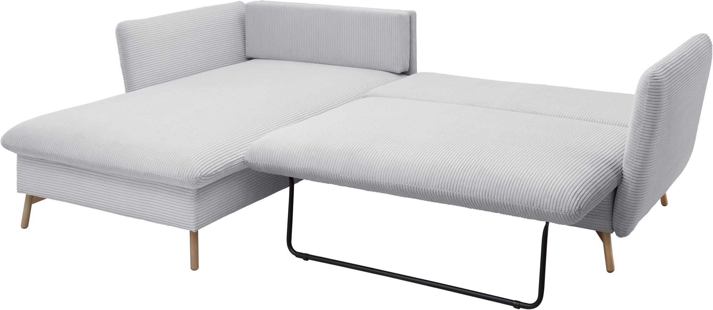 andas Ecksofa »MERLE, 258 cm, L-Form, traumhafter Cord,«, mit Bettfunktion und Bettkasten, Liegefläche 224 x 139
