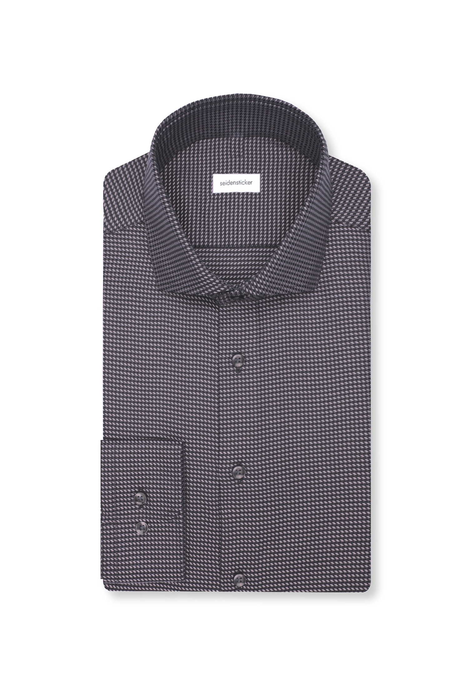 seidensticker Businesshemd »Schwarze Rose« Shaped 1/1 Kentkragen Pepita