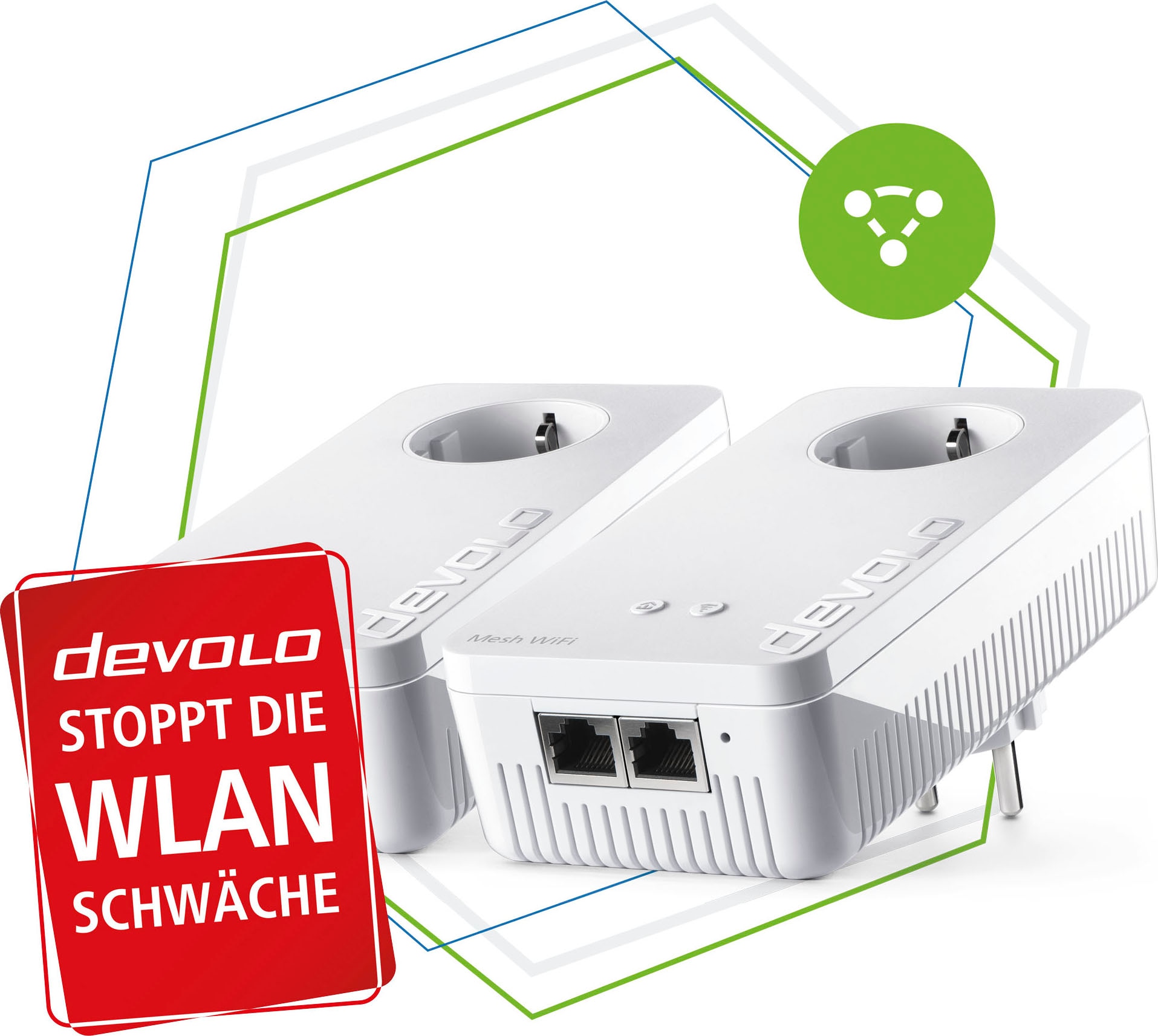 DEVOLO Netzwerk-Switch »Mesh WLAN 2 Starter Kit«, (2 St.)