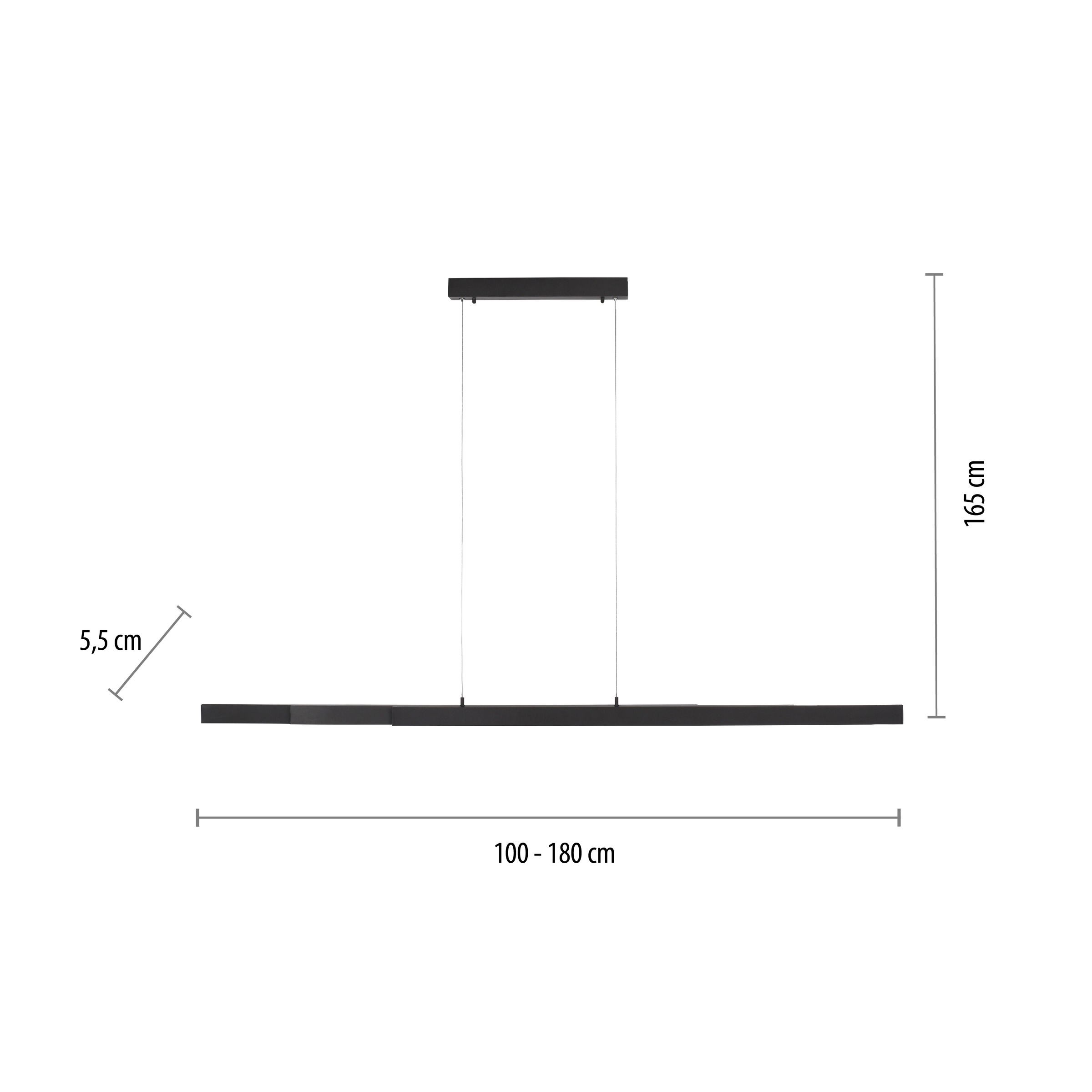 JUST LIGHT Pendelleuchte »LUZI« LED-Board 1 Stk. Warmweiß LED