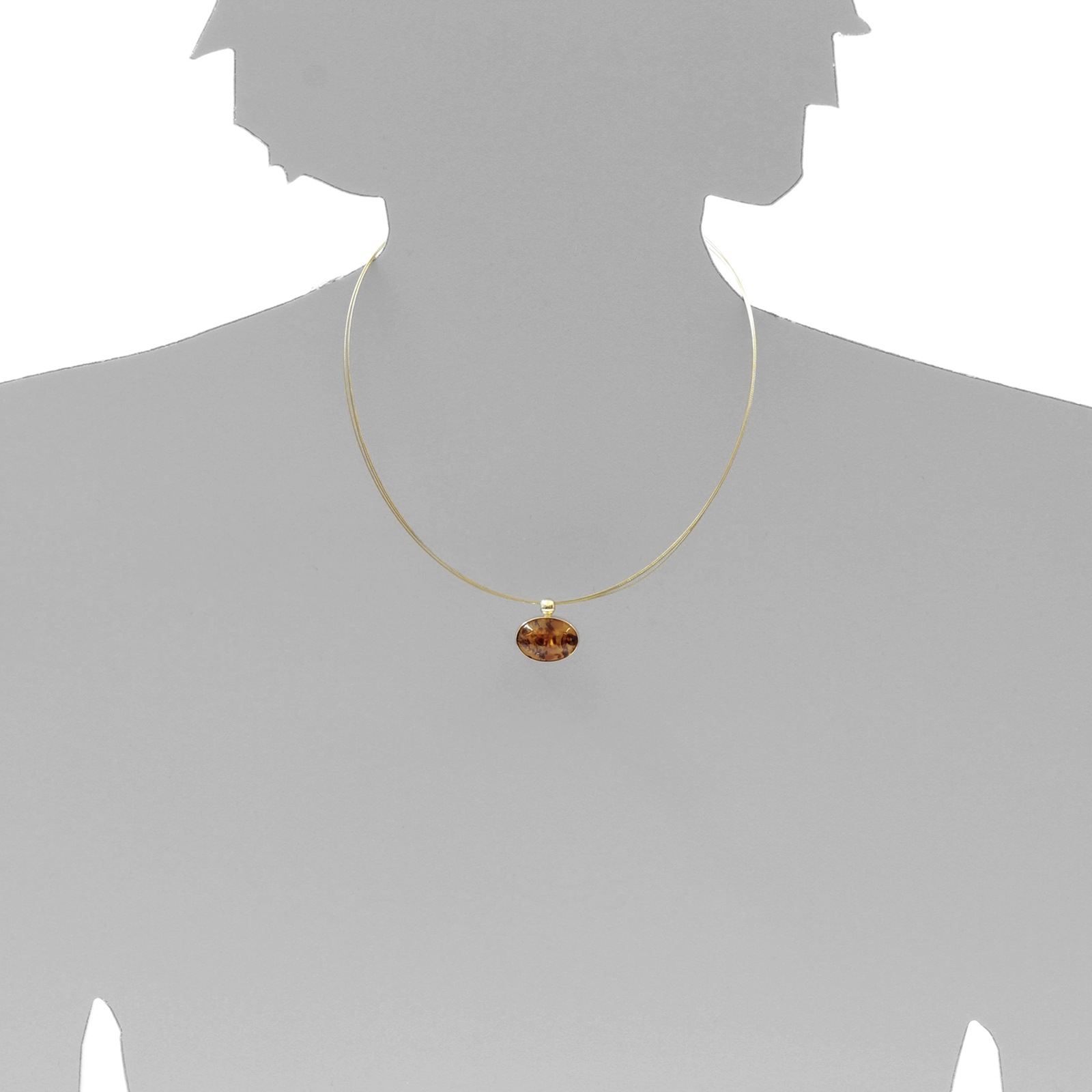 OSTSEE-SCHMUCK Kette mit Anhänger »- Gleiter-Classic 18x13 mm - Gold 333/000 - Bernstein«