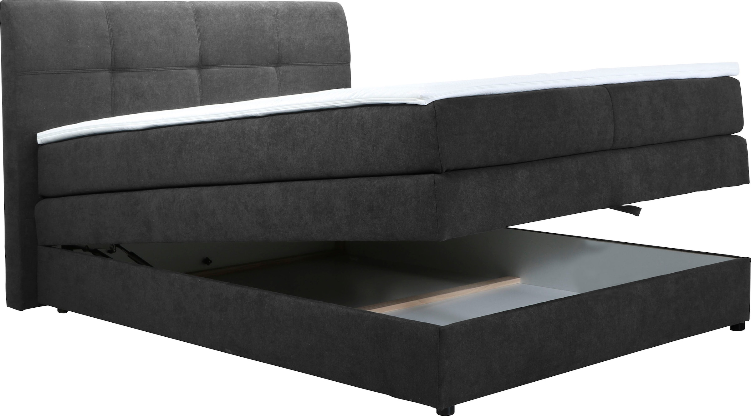 Home affaire Boxspringbett »Finja« besonders komfortable Liegehöhe, mit praktischem Bettkasten