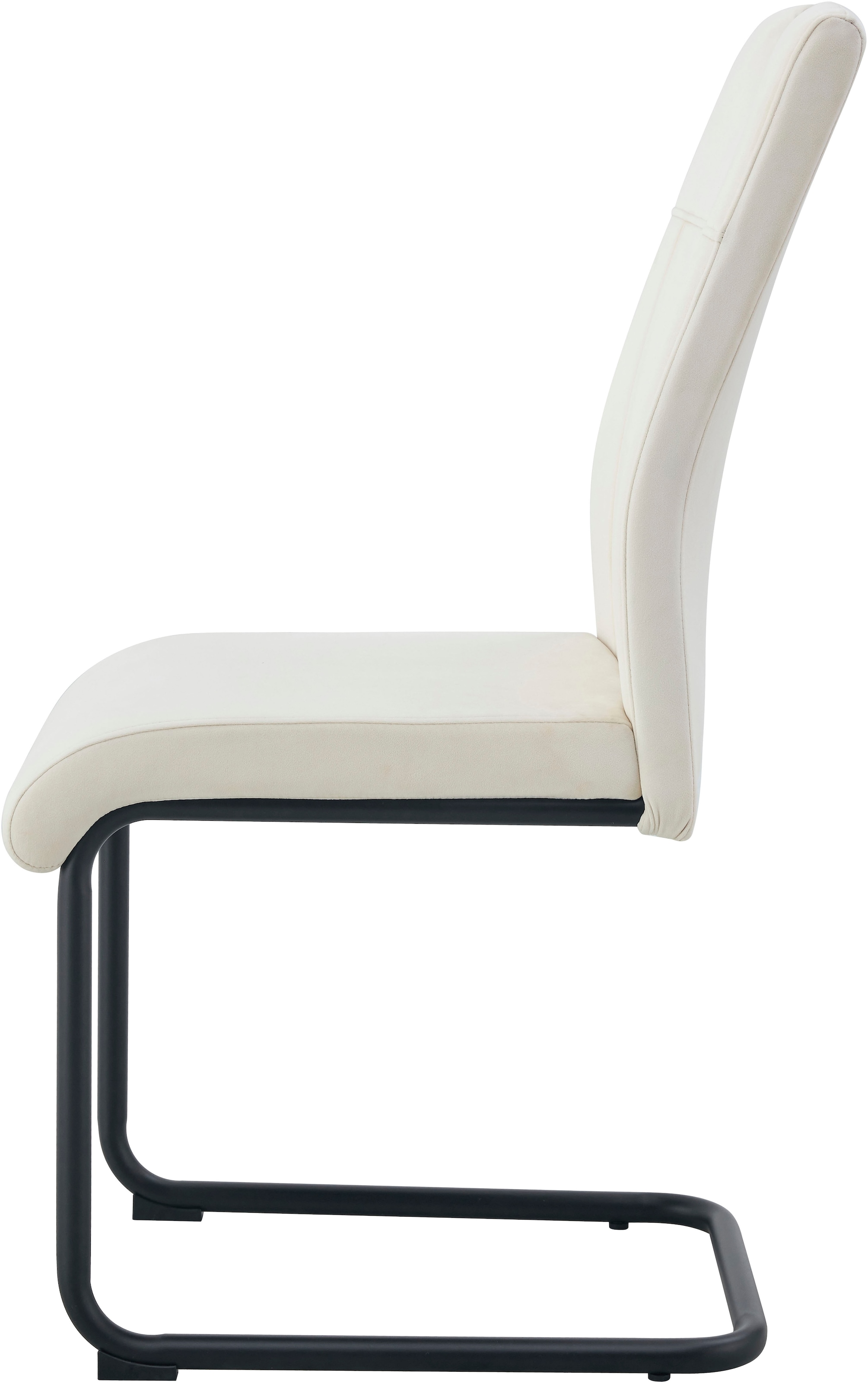 Home affaire Esszimmerstuhl »BRANDON, 2er Set, mit Metallgestell in matt schwarz« (Set) 2 Stk.in verschiedenen Farben, Belsatbarkeit pro Stuhl 120 kg