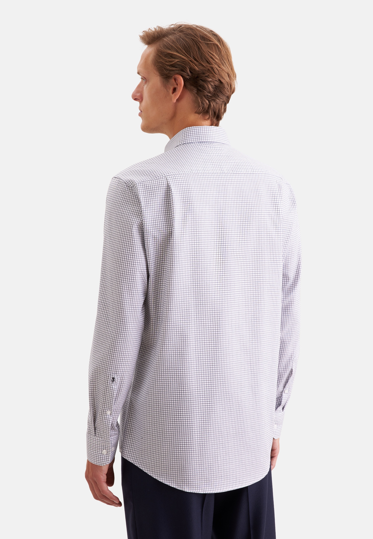 seidensticker Businesshemd »Schwarze Rose« Regular 1/1 Button-Down-Kragen Karo