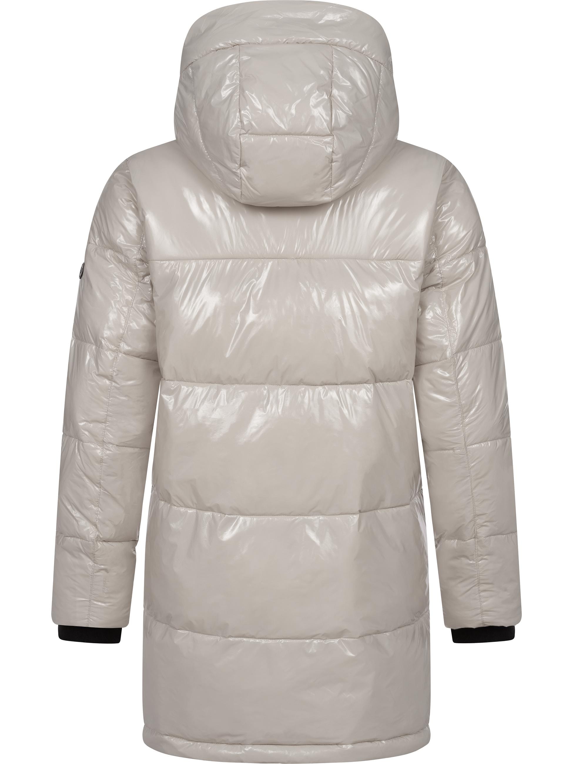 Ragwear Wintermantel »Wintermantel Roobie Long«, super stylischer, gänzender Damen Steppmantel