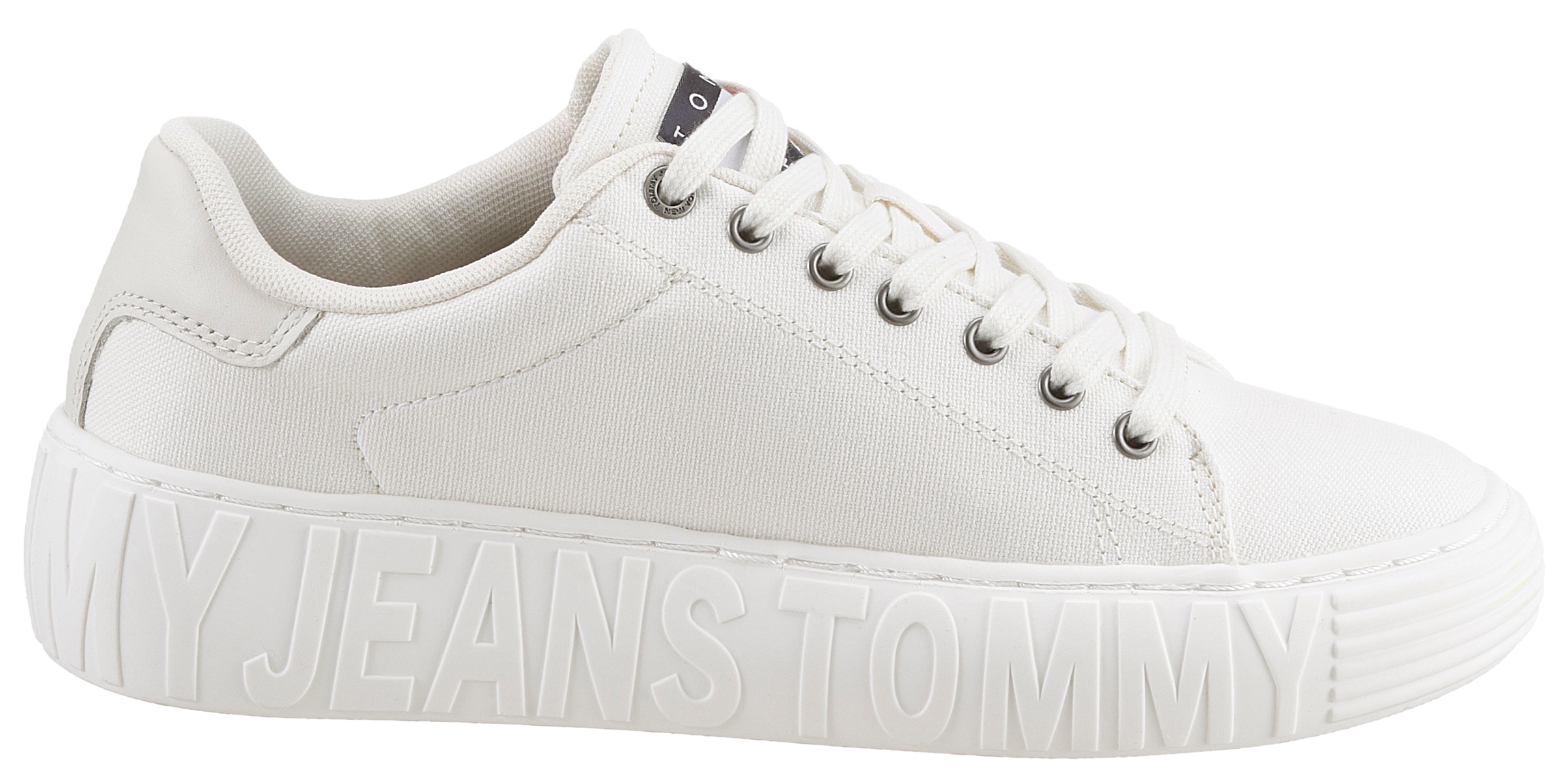 Tommy Jeans Plateausneaker »TOMMY JEANS NEW CUPSOLE CNVAS LC« mit gepolstertem Schaftrand